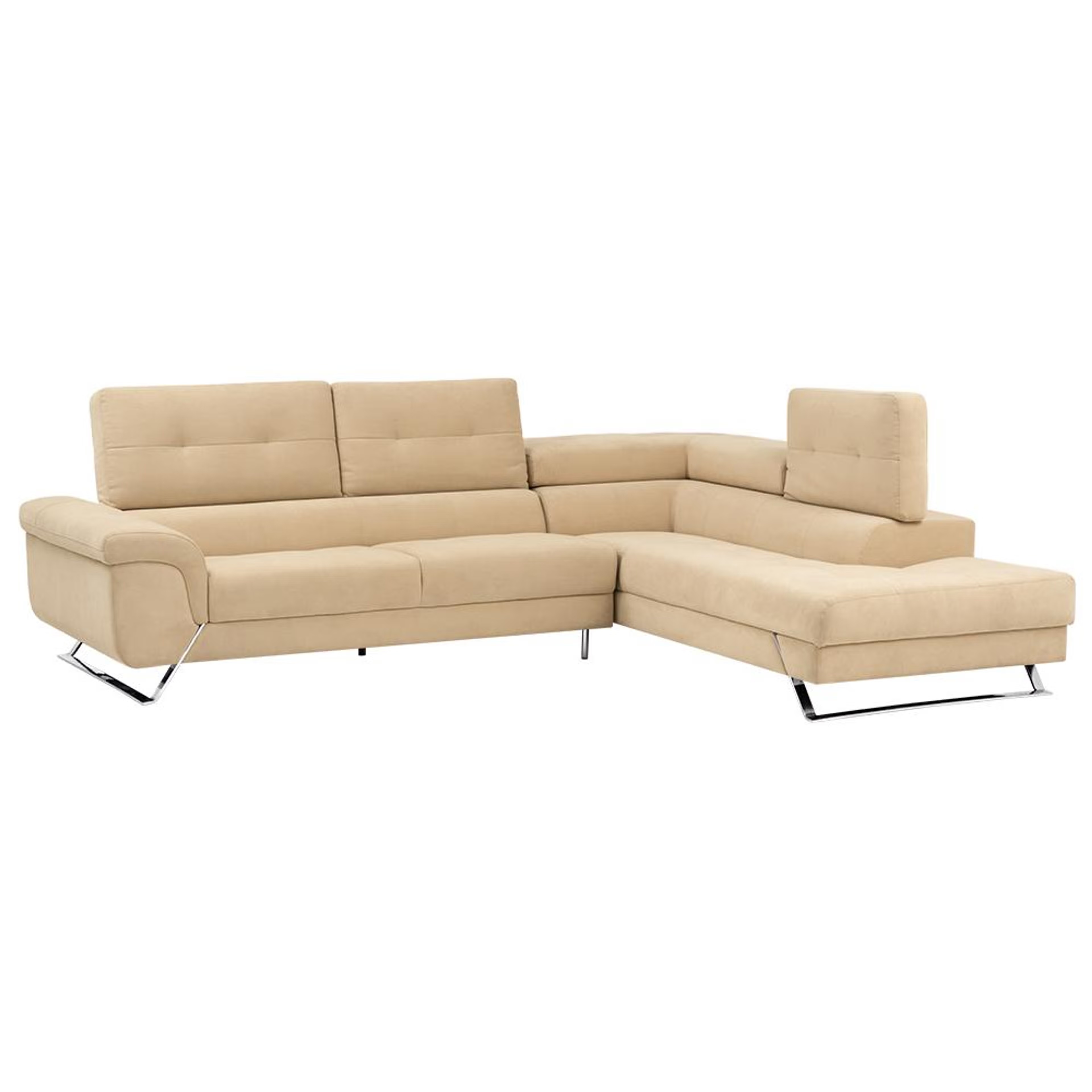 Wakefit Comoros Corner L Shape Sofa (3 Seater + Right Aligned Chaise) Set (3 Seater + Right Aligned Chaise), Beige 5 Wakefit Comoros Corner L Shape Sofa (3 Seater + Right Aligned Chaise) Set (3 Seater + Right Aligned Chaise), Beige