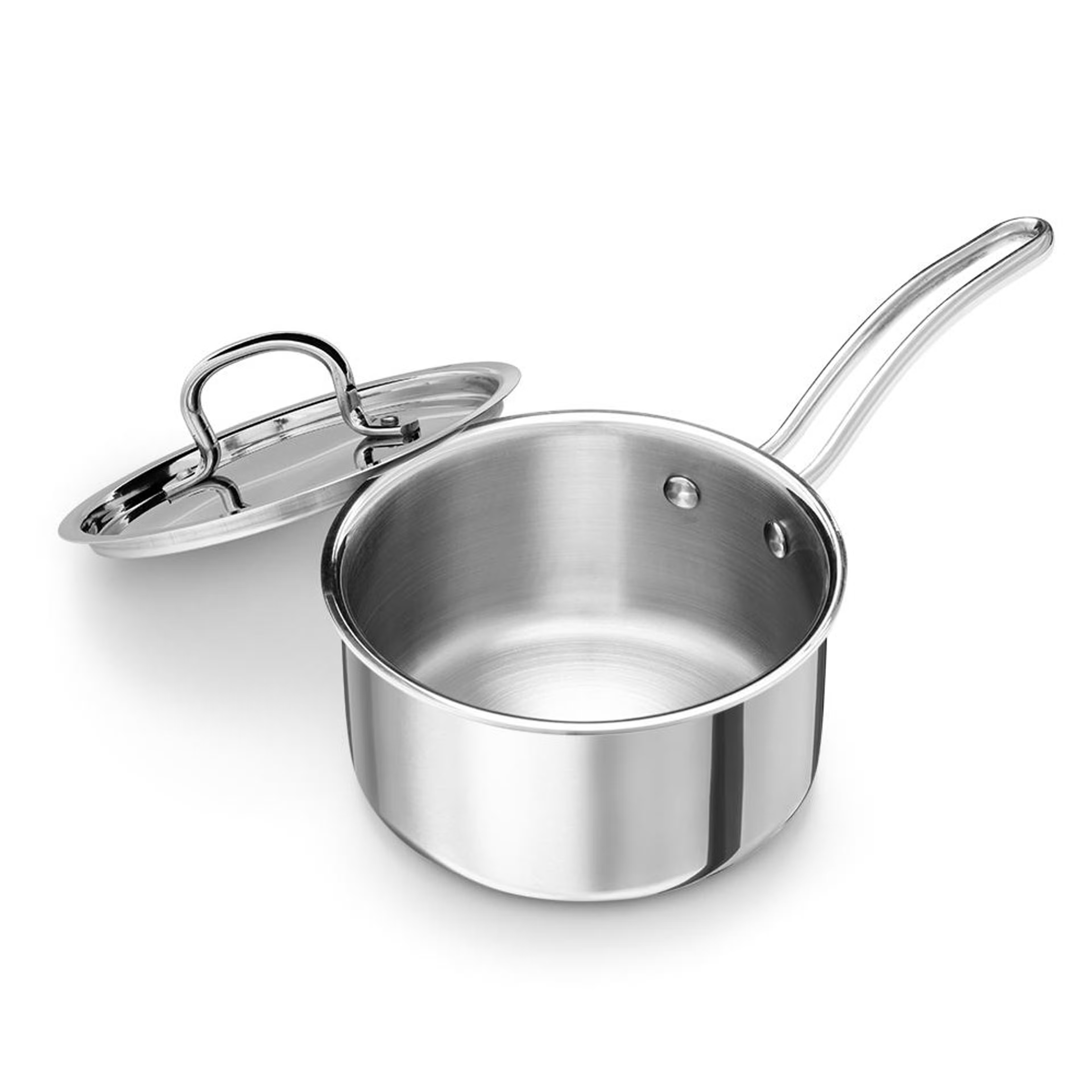 Home 44 Triply Stainless Steel Sauce Pan with lid | 18 cm Pan, Triply Steel, Induction Base, Sauce Pan-7 inch