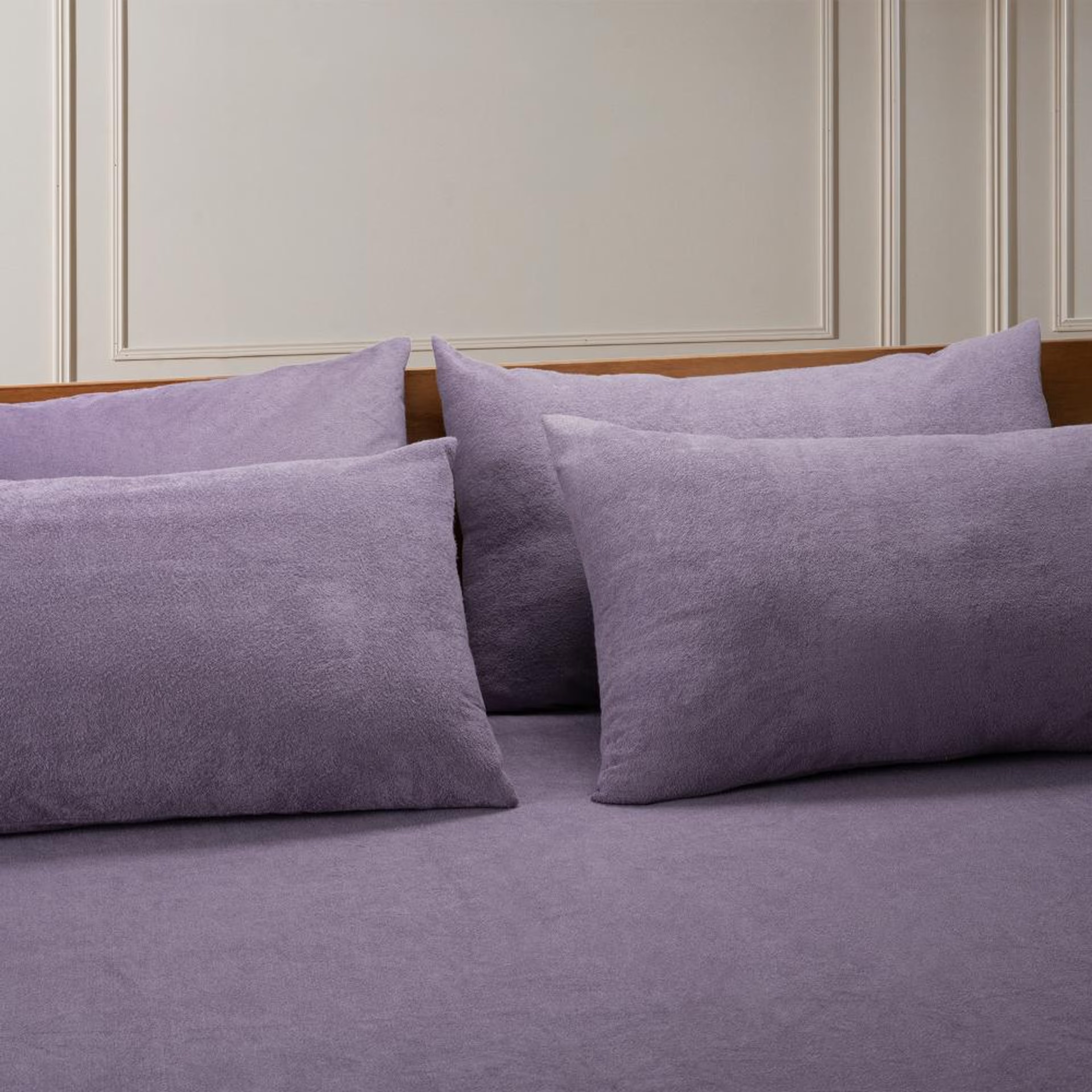 Wakefit Waterproof Bamboo Pillow Protector | 28x18 in | Bamboo Terry | Set of 4 | Lavender | Zipper Closure | 200 GSM | Washable | Super Soft Bamboo, Set of 4, Lavender
