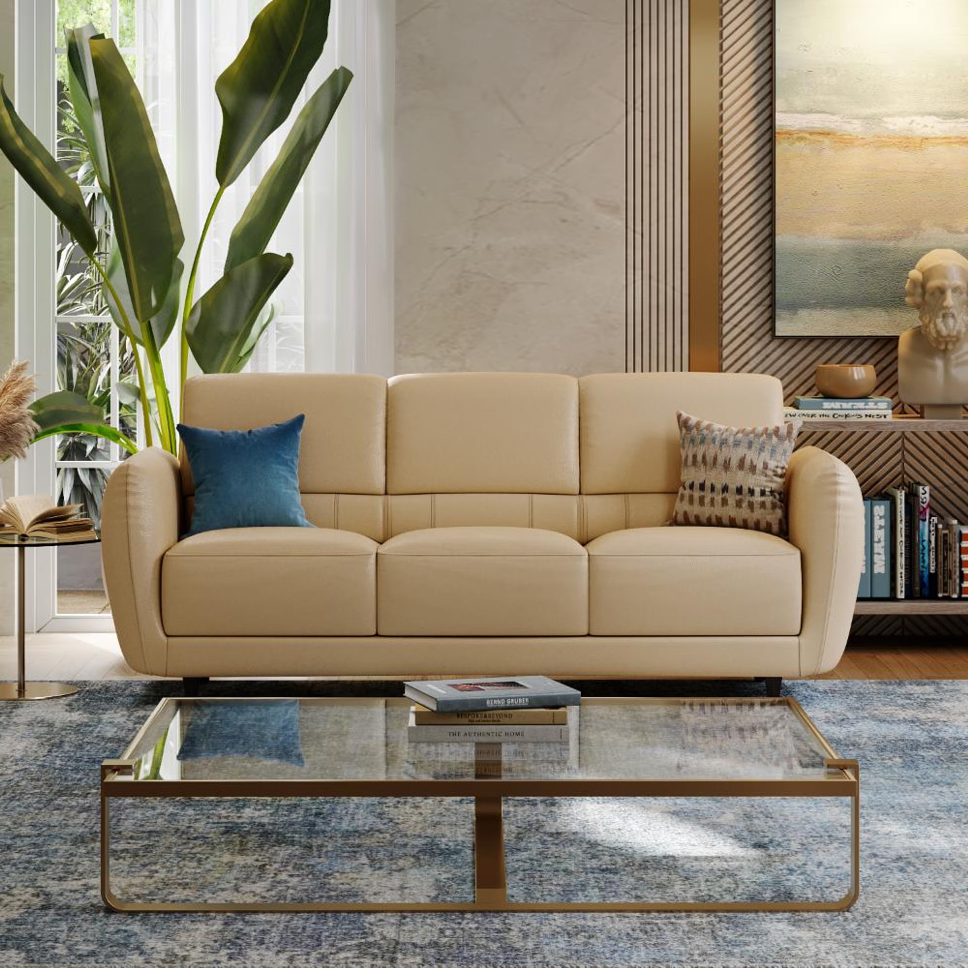 Home 39 Wakefit Solomon Sofa - Three Seater Three Seater, Ivory