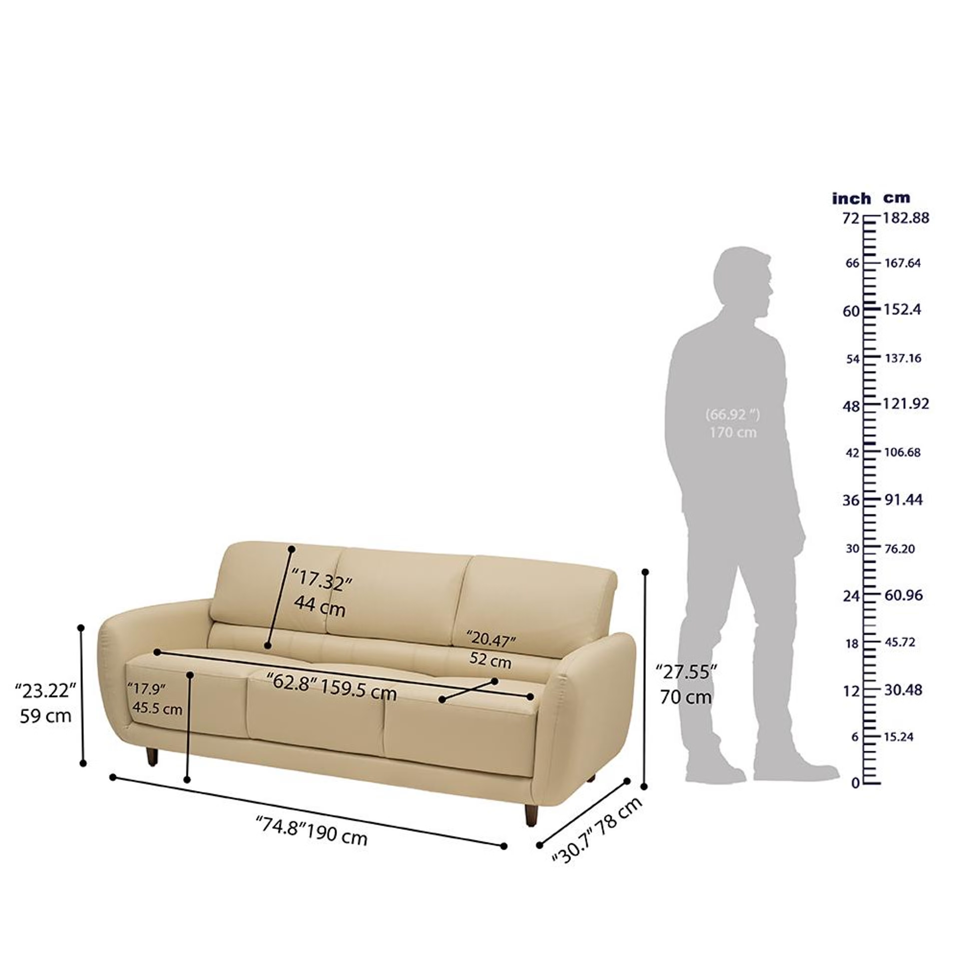 Wakefit Solomon Sofa Set (3+1+1) Seater Set (3+1+1), Beige 9 Wakefit Solomon Sofa Set (3+1+1) Seater Set (3+1+1), Beige