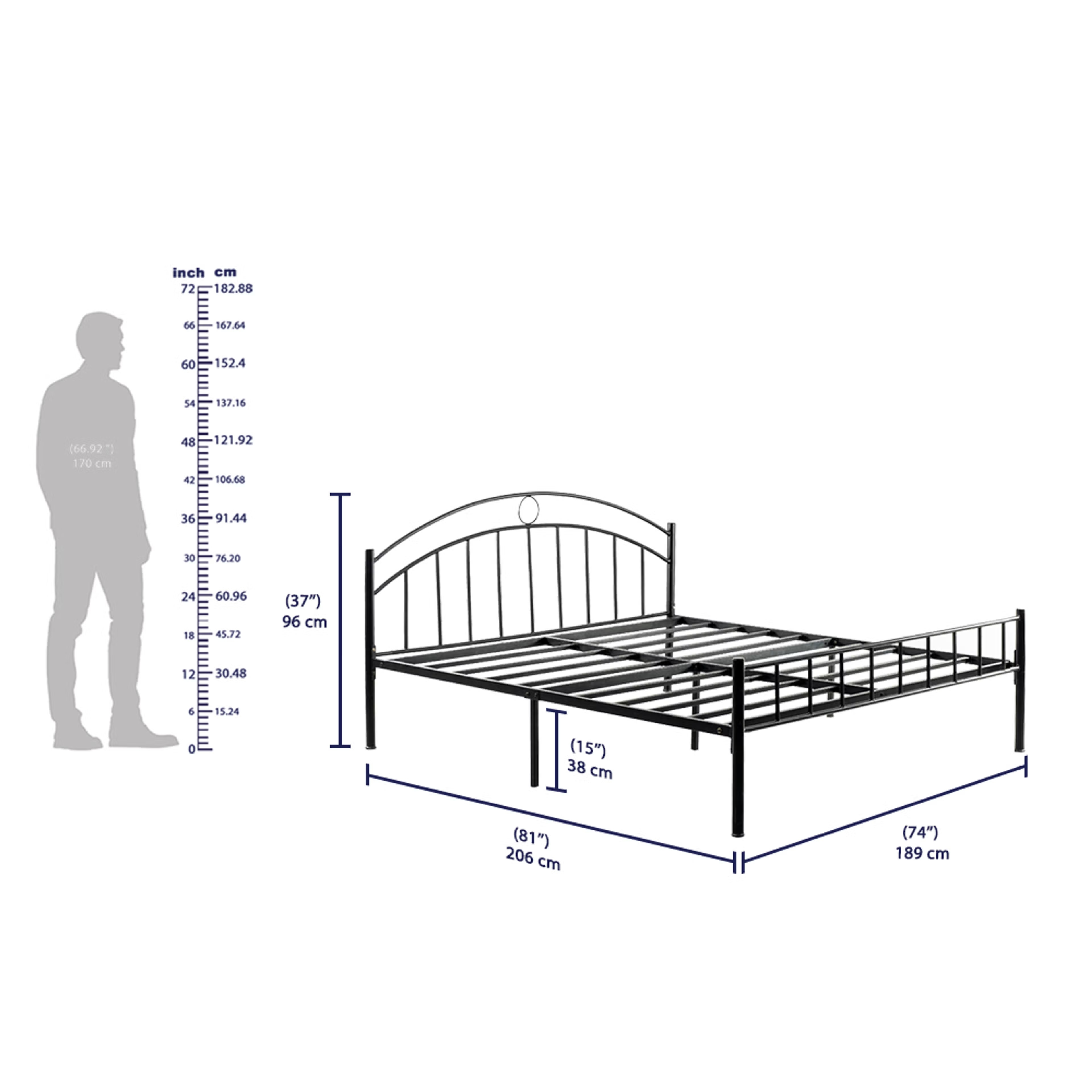 Wakefit Struve King Size Metal Bed King - 78" x 72" - 1.98m x 1.83m 7 Wakefit Struve King Size Metal Bed King - 78" x 72" - 1.98m x 1.83m