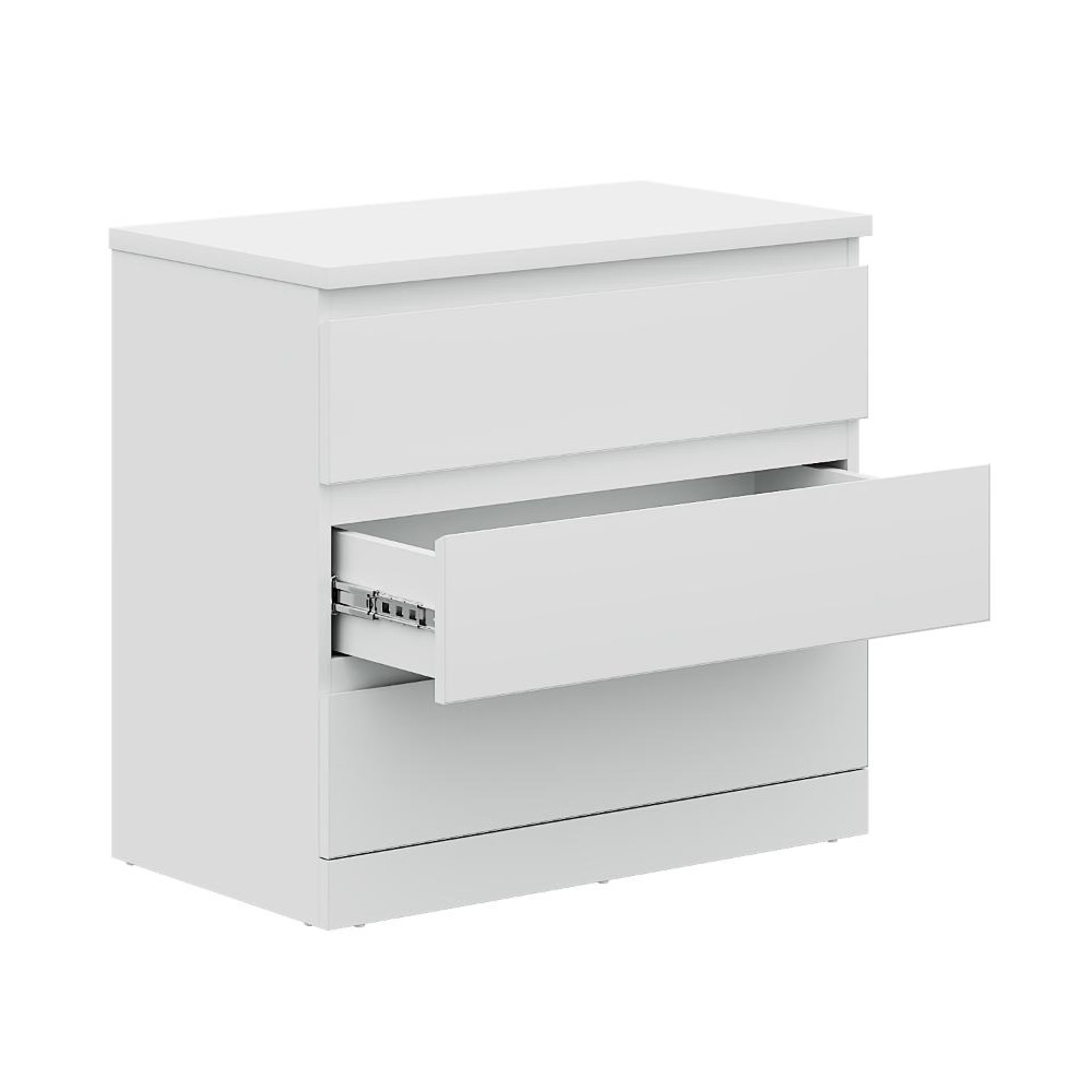 Wakefit Centaur Engineered Wood Chest of Drawer with 3 Drawers 3 Drawer, Frosty White