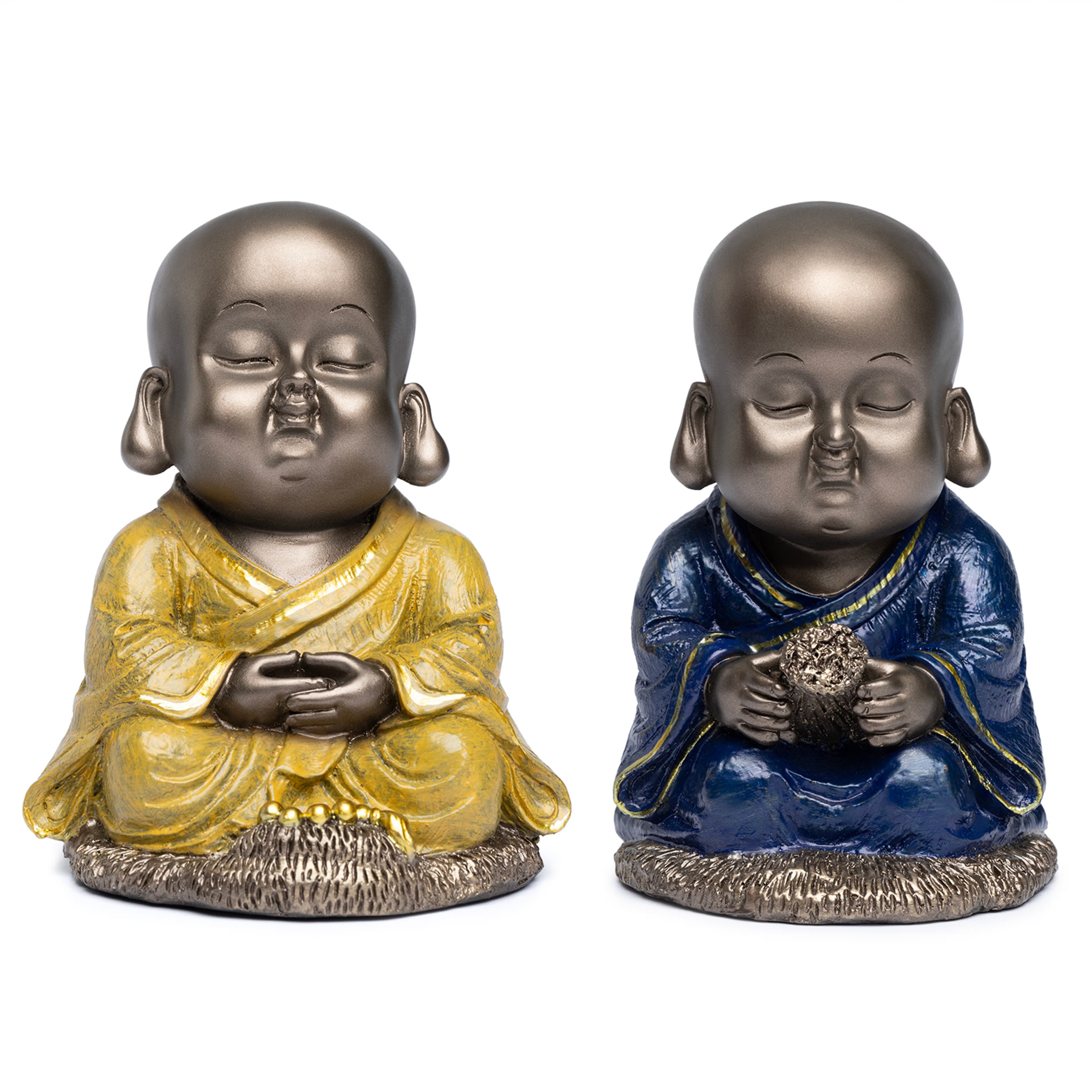 Wakefit Miniature Serenity Monks (Set of 2) Polyrasin, Set of 2