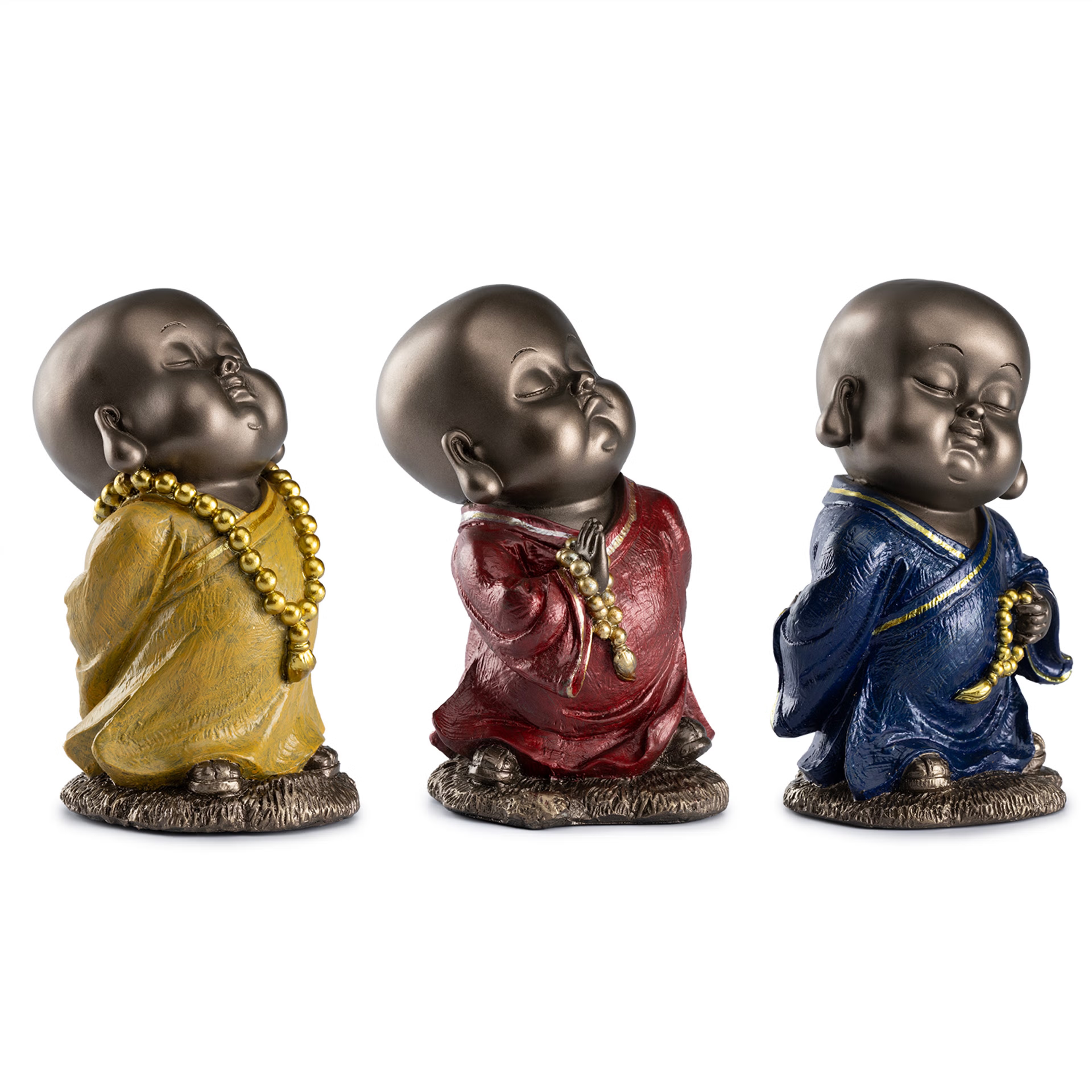 Wakefit Miniature Serenity Monks ( Set of 3 ) Polyrasin, Set of 3 6 Wakefit Miniature Serenity Monks ( Set of 3 ) Polyrasin, Set of 3