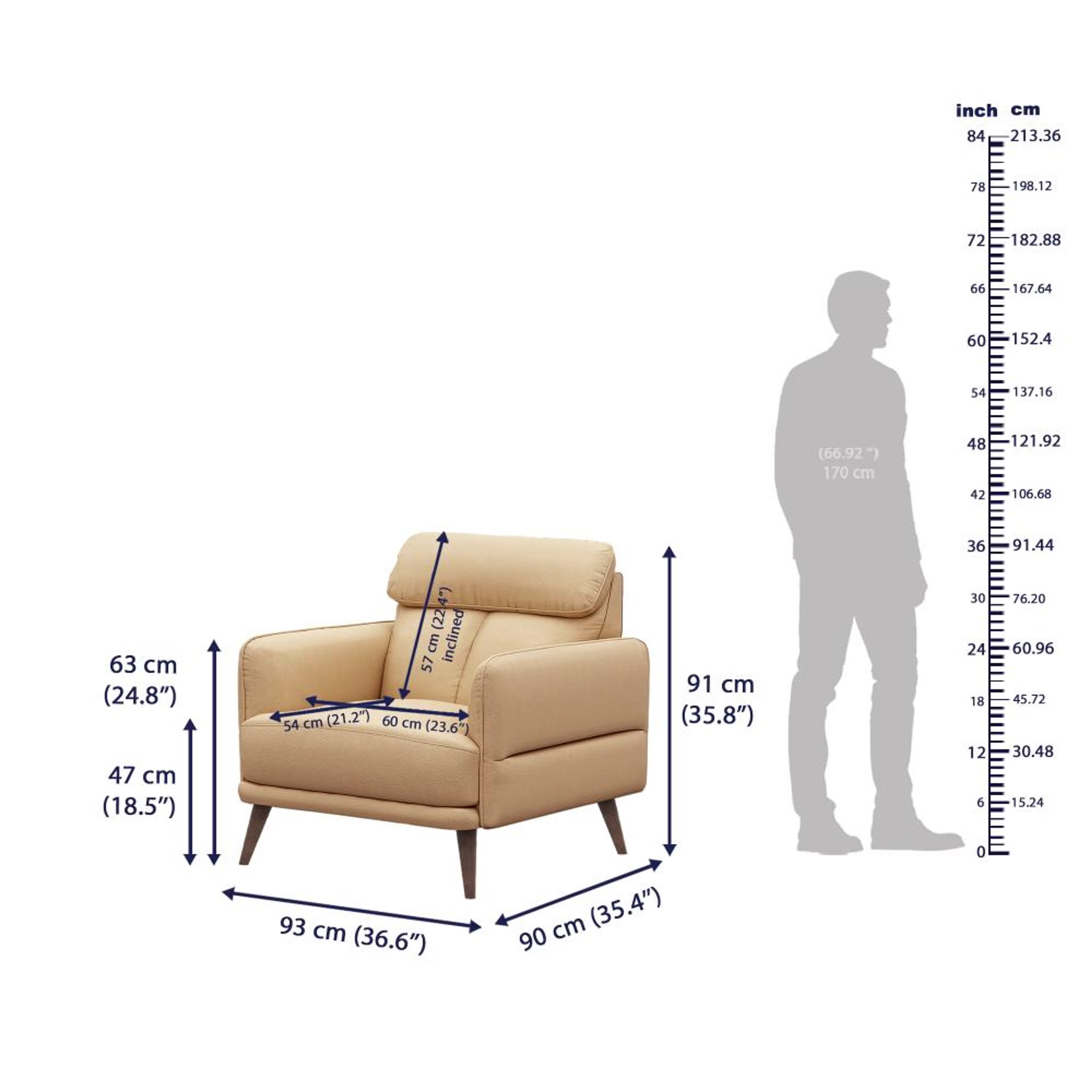Wakefit Azores Sofa - Single Seater Single Seater, Ivory 7 Wakefit Azores Sofa - Single Seater Single Seater, Ivory