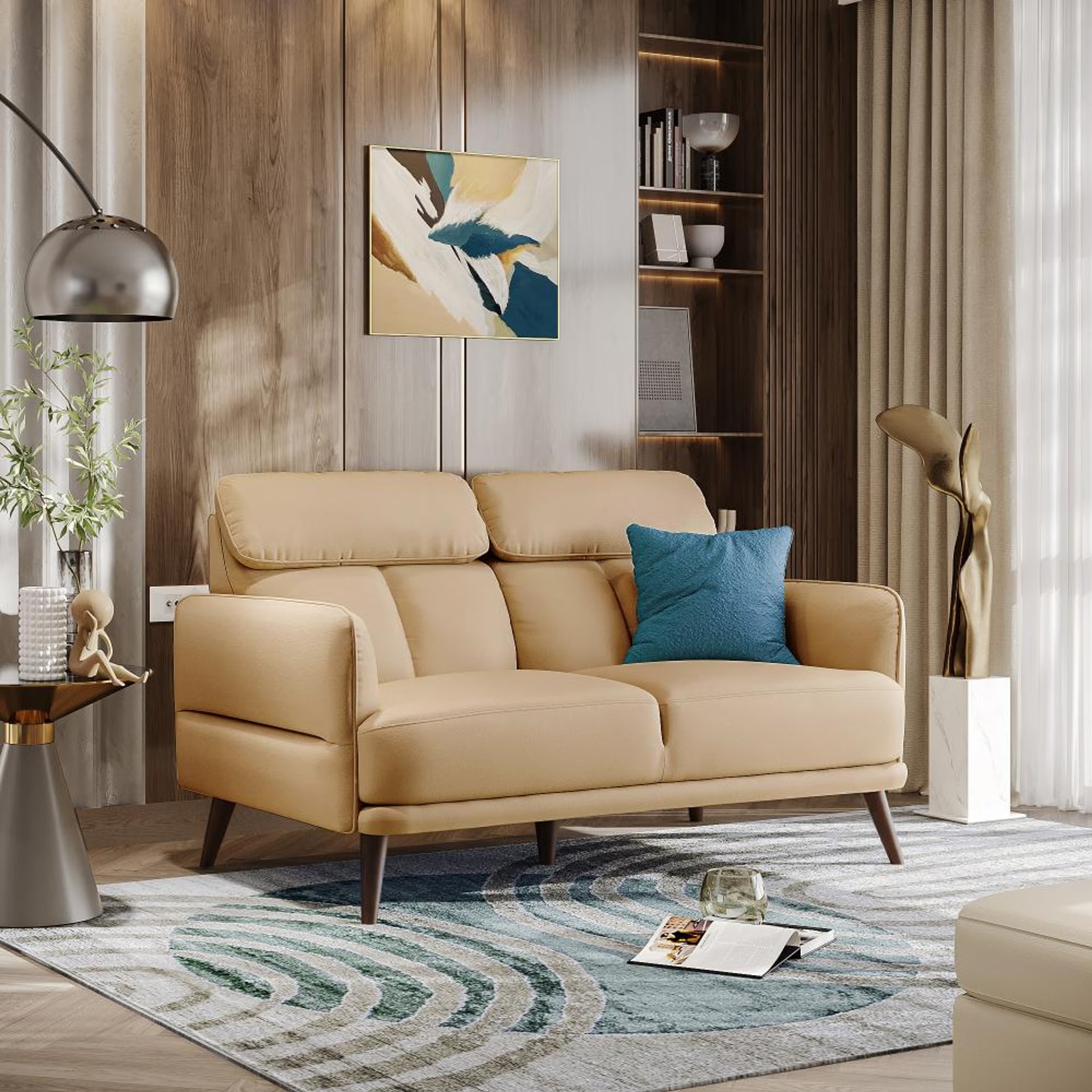 Home 28 Wakefit Azores Sofa - Two Seater Two Seater, Ivory