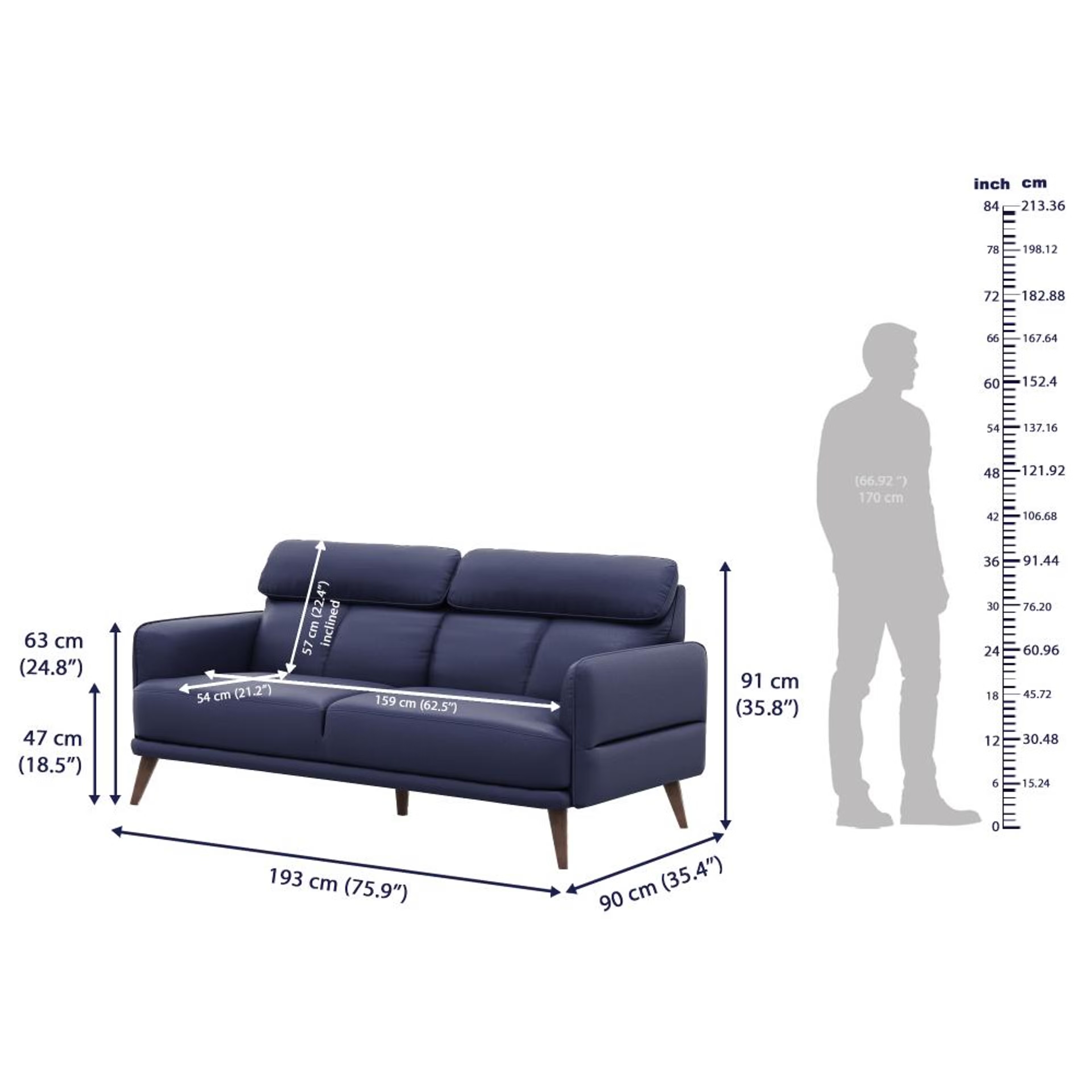 Wakefit Azores Sofa Set (3+1+1) Seater Set (3+1+1), Blue 8 Wakefit Azores Sofa Set (3+1+1) Seater Set (3+1+1), Blue