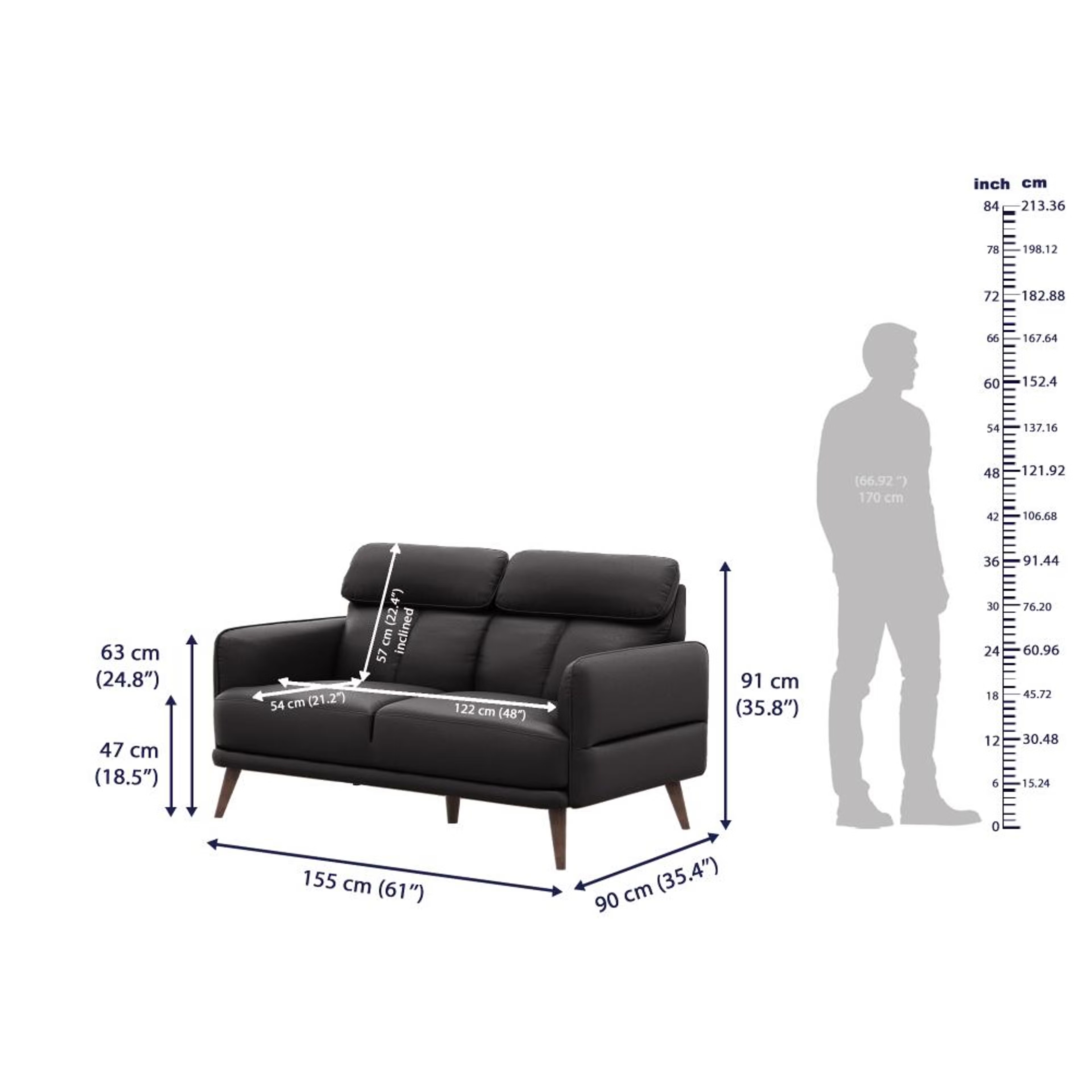 Wakefit Azores Sofa Set (2+1+1) Seater Set (2+1+1), Black 8 Wakefit Azores Sofa Set (2+1+1) Seater Set (2+1+1), Black