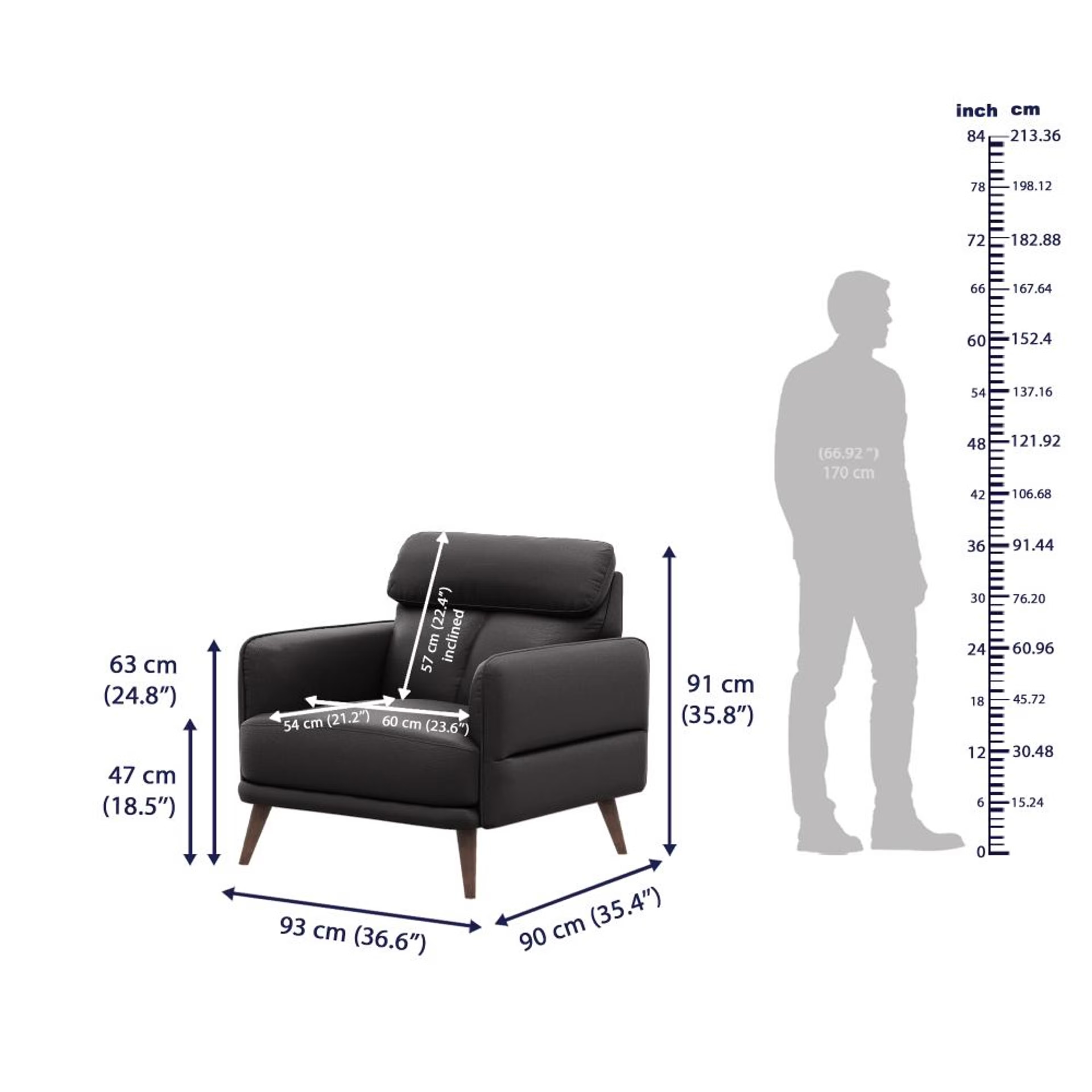 Wakefit Azores Sofa Set (3+2) Seater Set (3+2), Black 9 Wakefit Azores Sofa Set (3+2) Seater Set (3+2), Black