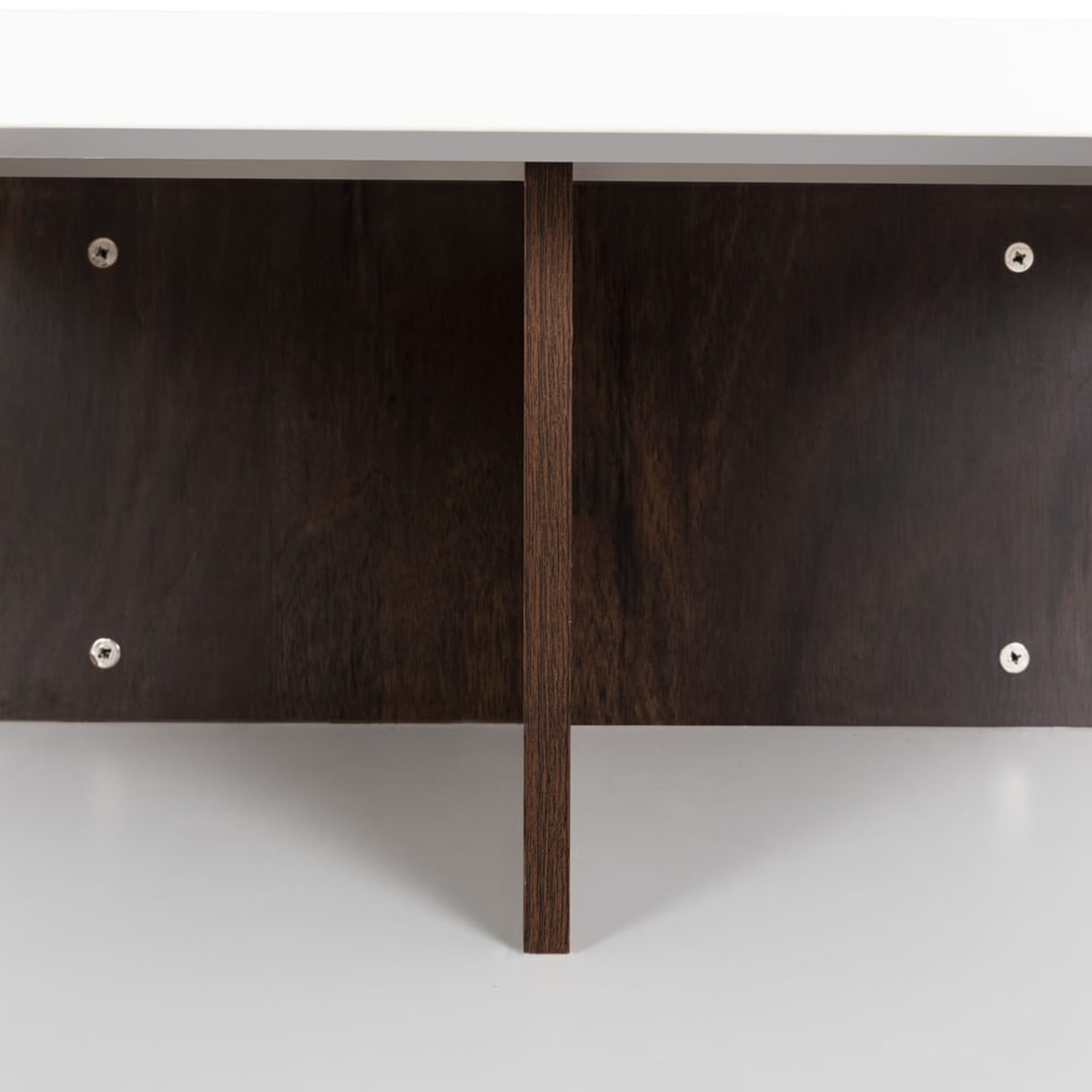Java Coffee Table - Frosty White & Dark Walnut Color, Engineered Wood