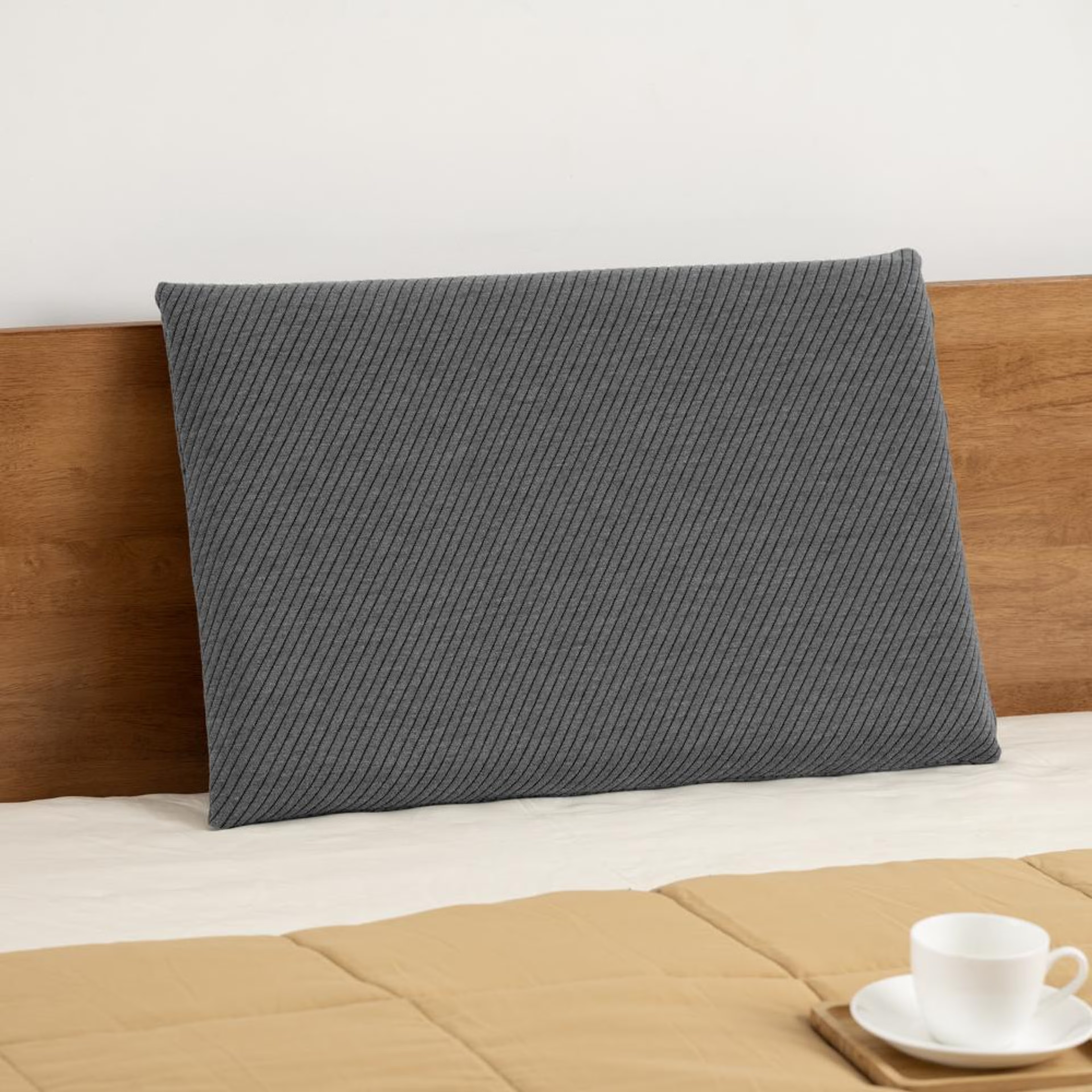 Orthopedic Memory Foam Sleeping Pillow | Medium & Slim (23x15x2.5) Inch | Set of 1 | Enhanced Neck Support & Pain Relief | Machine Washable Cover | Dark Grey Medium, Slim, Single, Dark Grey