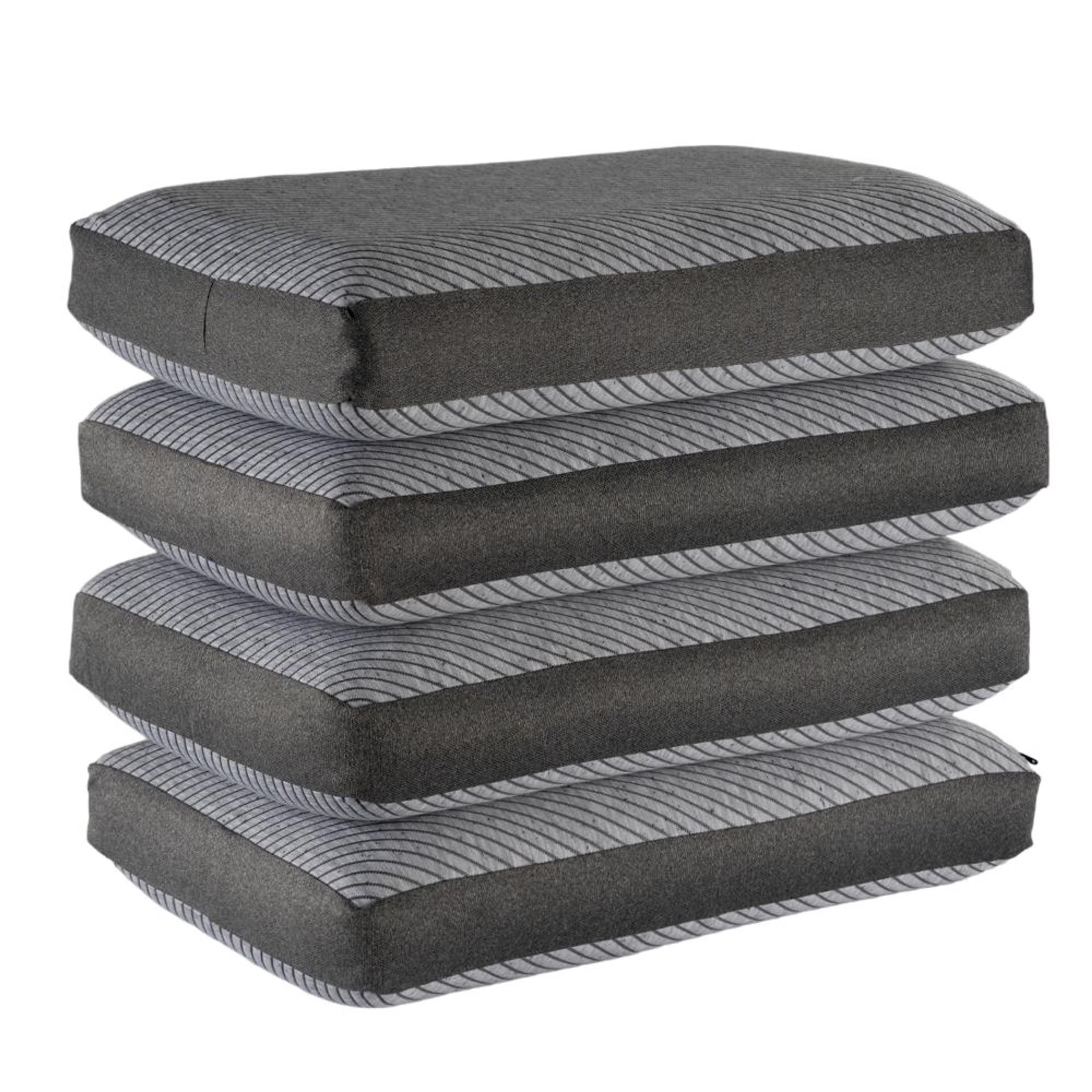 Orthopedic Memory Foam Sleeping Pillow | Large & Regular (25x15x4) Inch | Set of 4 | Enhanced Neck Support & Pain Relief | Machine Washable Cover | Light Grey Large, Regular, Set of 4, Light Grey