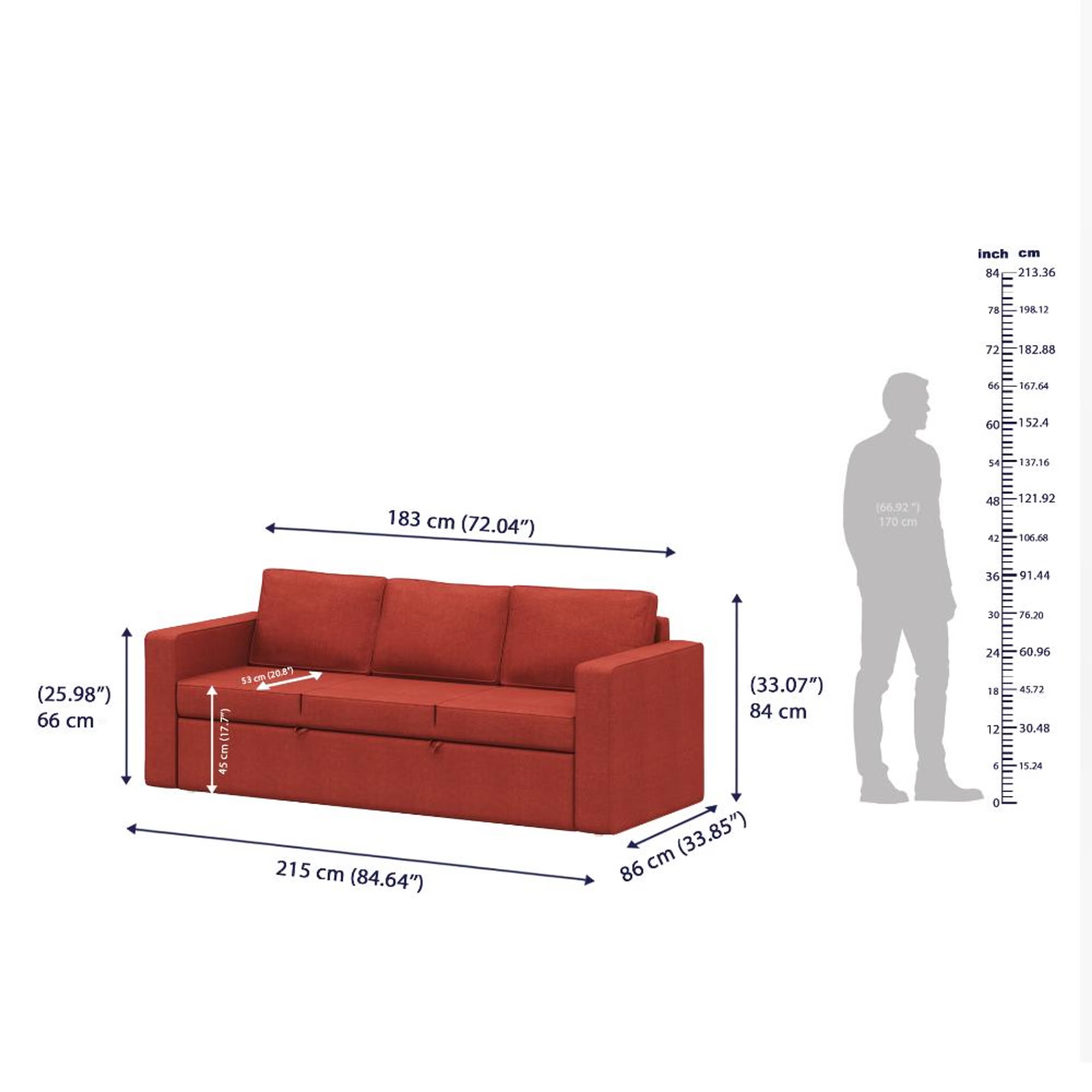 Wakefit Napper Convertible Three Seater Sofa Cum Bed Without Storage 3 Seater, Omega Red 9 Wakefit Napper Convertible Three Seater Sofa Cum Bed Without Storage 3 Seater, Omega Red