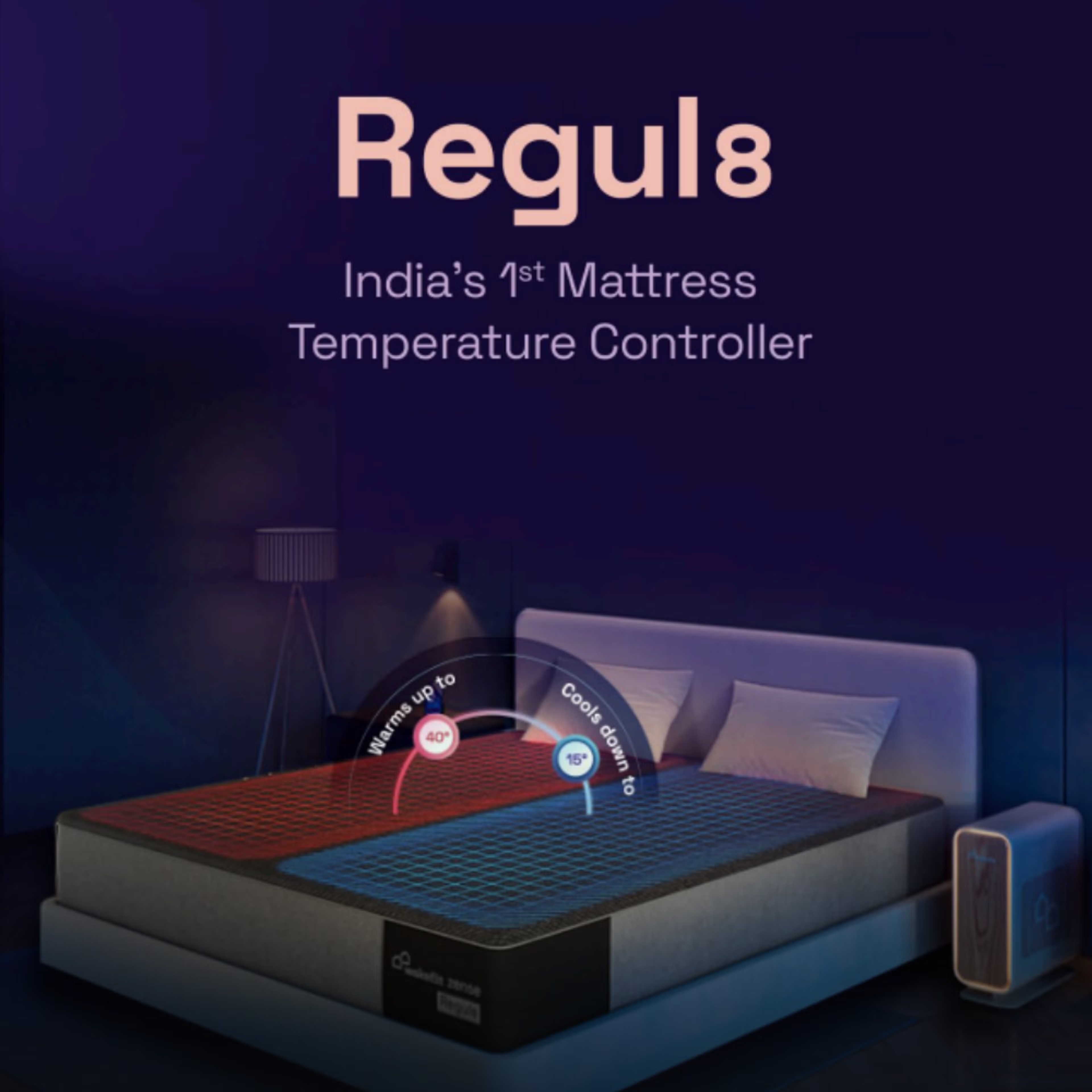 Zense Regul8 Mattress Temperature Controller Queen - 78" x 60" - 1.98m x 1.52m