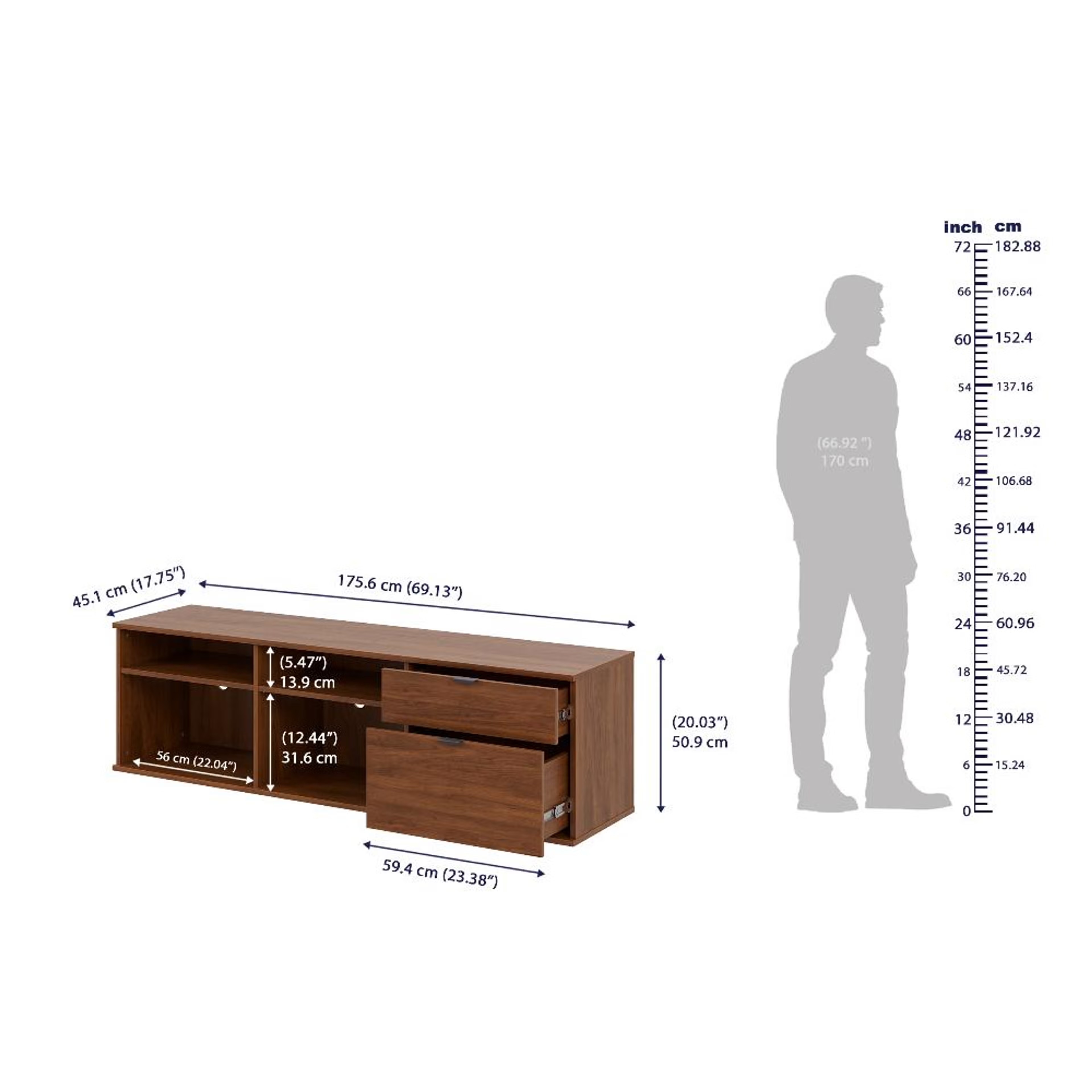 Wakefit Ephemera TV Unit (COLUMBIAN WALNUT) Columbian Walnut 8 Wakefit Ephemera TV Unit (COLUMBIAN WALNUT) Columbian Walnut