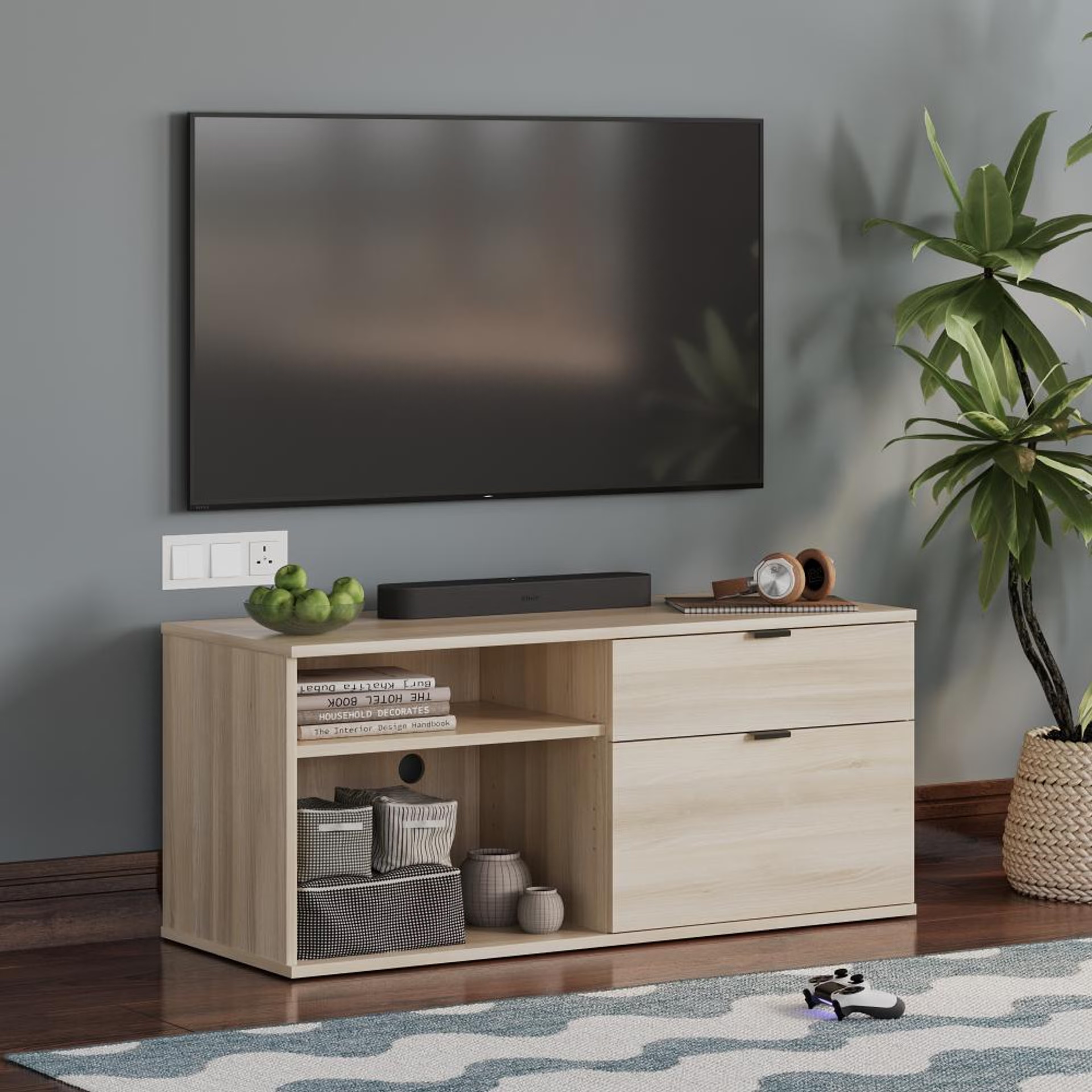 Home 32 Wakefit Serendipity TV Unit (Moldau Acacia) Moldau Acacia