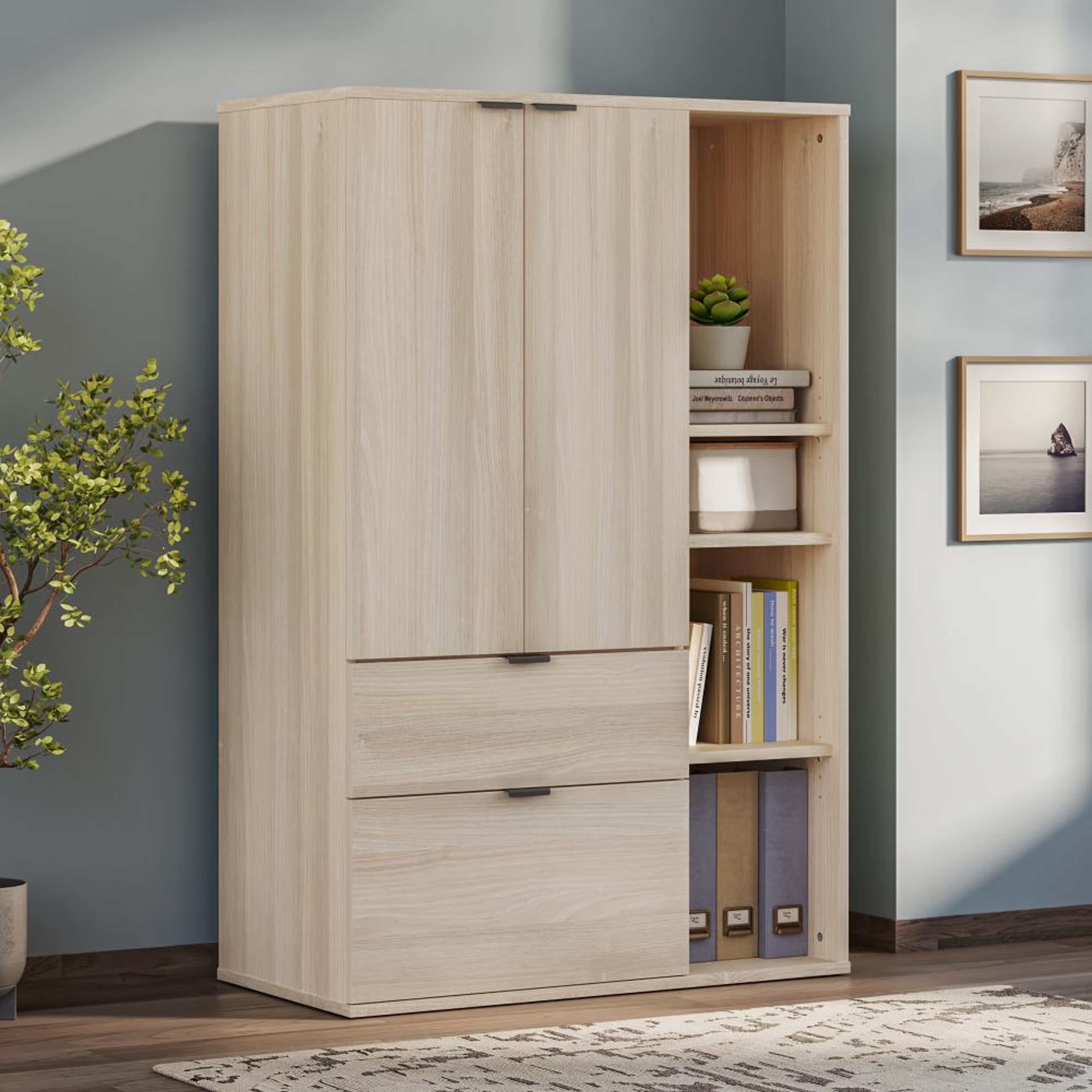 Wakefit Pattens Cabinet in Moldau Acacia Moldau Acacia