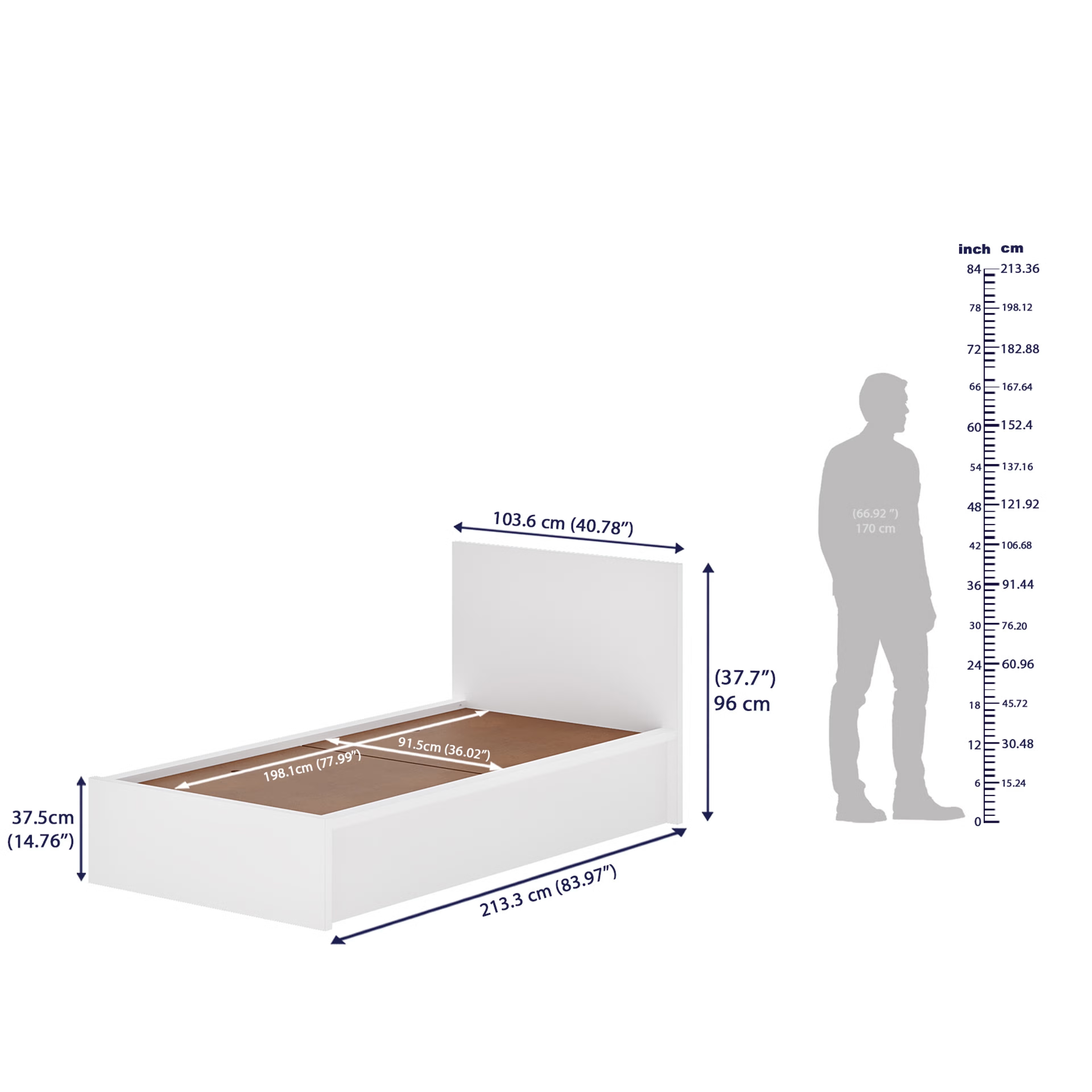 Wakefit Centaur Single size Storage bed Single - 78" x 36 7 Wakefit Centaur Single size Storage bed Single - 78" x 36\