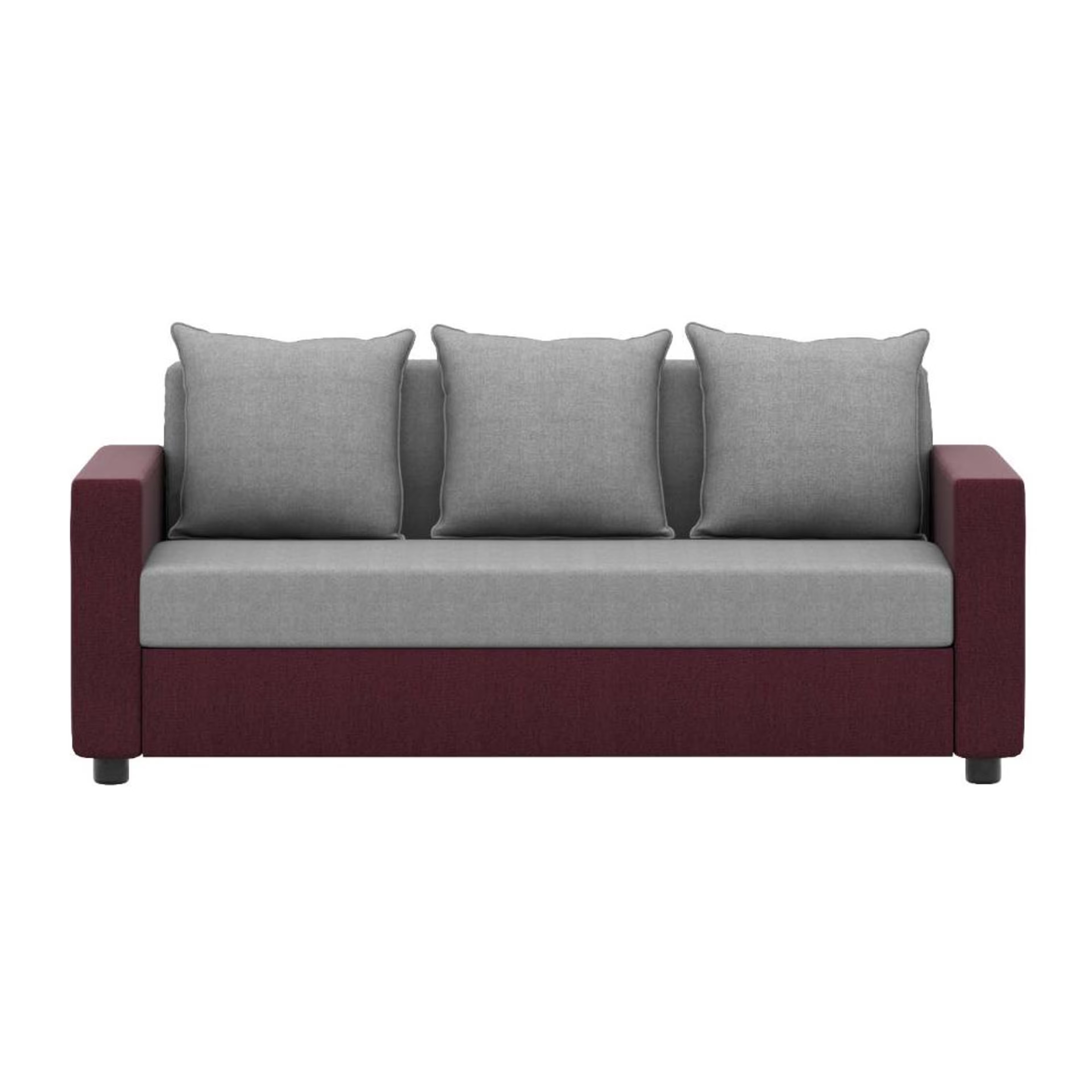 Wakefit Solatio Sofa - Three Seater Regular, Three Seater, Grey & Purple 2 Wakefit Solatio Sofa - Three Seater Regular, Three Seater, Grey & Purple