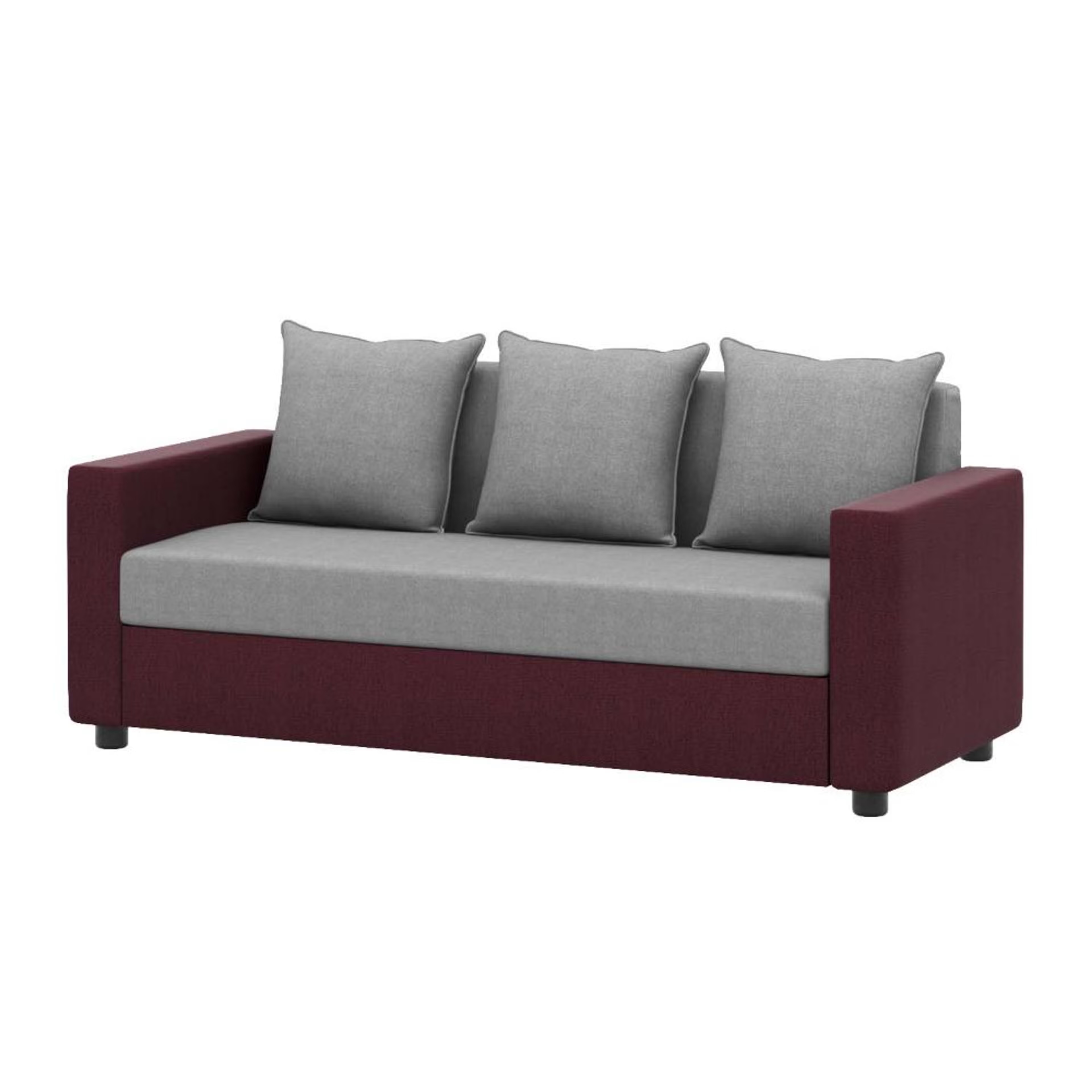 Wakefit Solatio Sofa - Three Seater Regular, Three Seater, Grey & Purple 3 Wakefit Solatio Sofa - Three Seater Regular, Three Seater, Grey & Purple