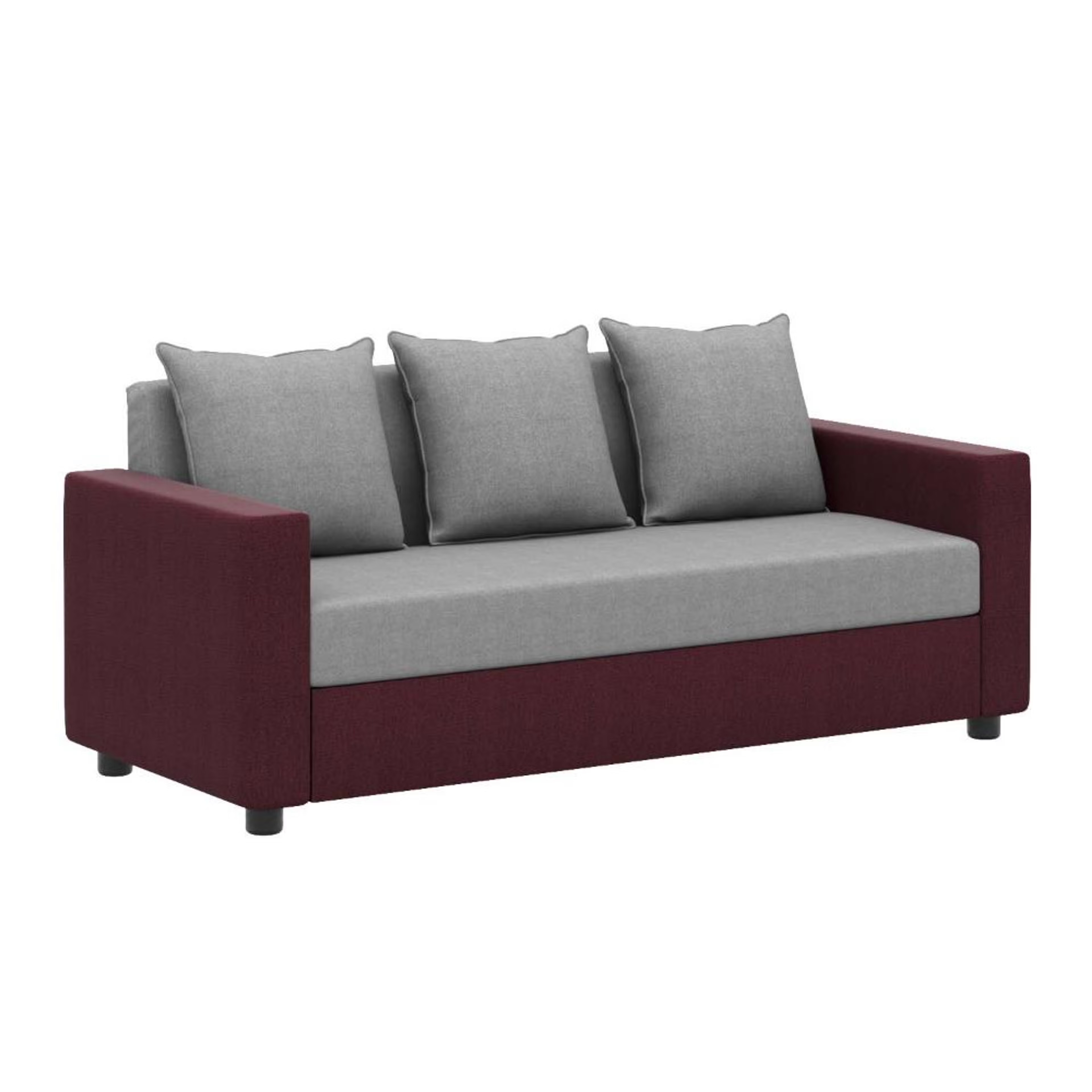 Wakefit Solatio Sofa - Three Seater Regular, Three Seater, Grey & Purple 4 Wakefit Solatio Sofa - Three Seater Regular, Three Seater, Grey & Purple