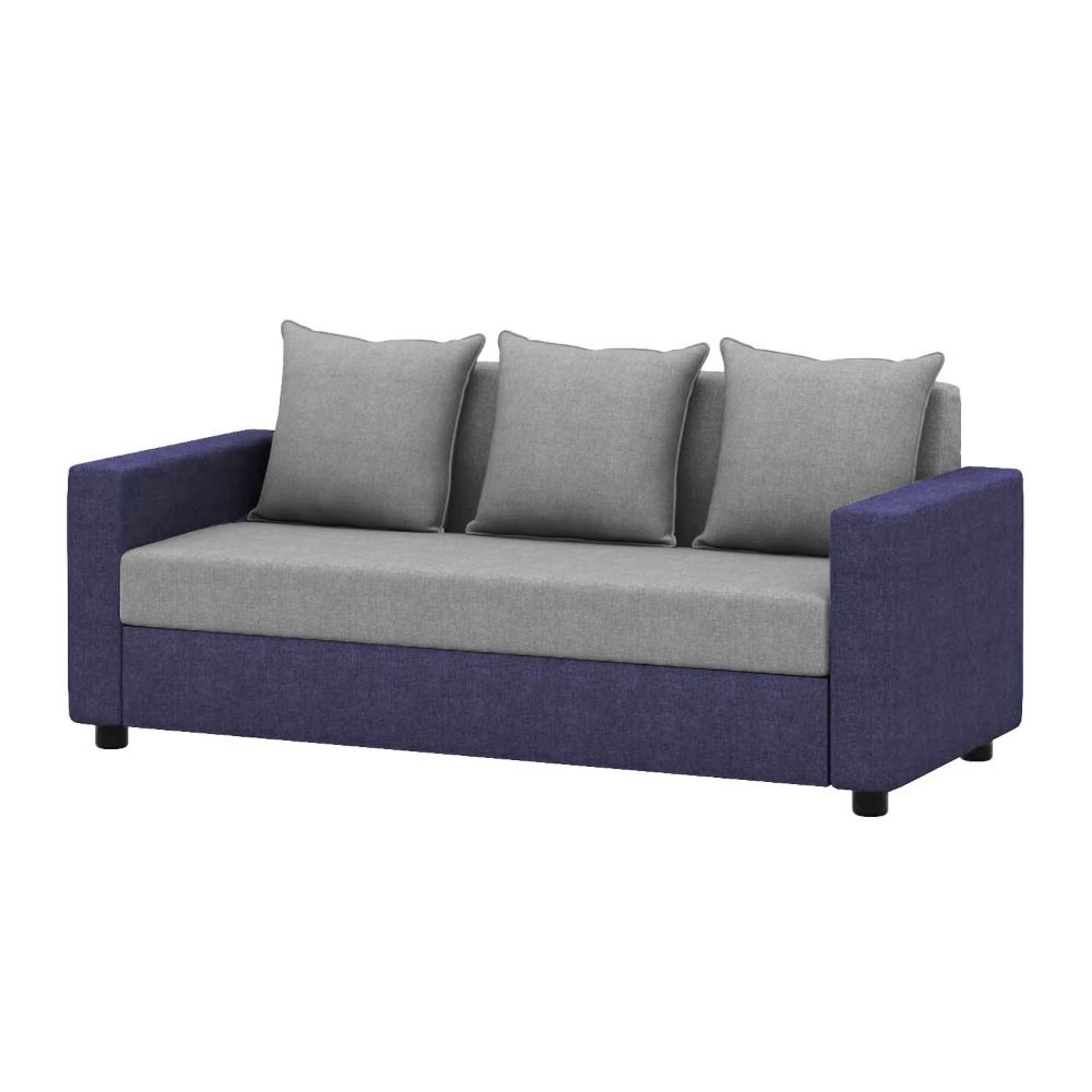 Wakefit Solatio Sofa - Three Seater Regular, Three Seater, Grey & Blue 4 Wakefit Solatio Sofa - Three Seater Regular, Three Seater, Grey & Blue