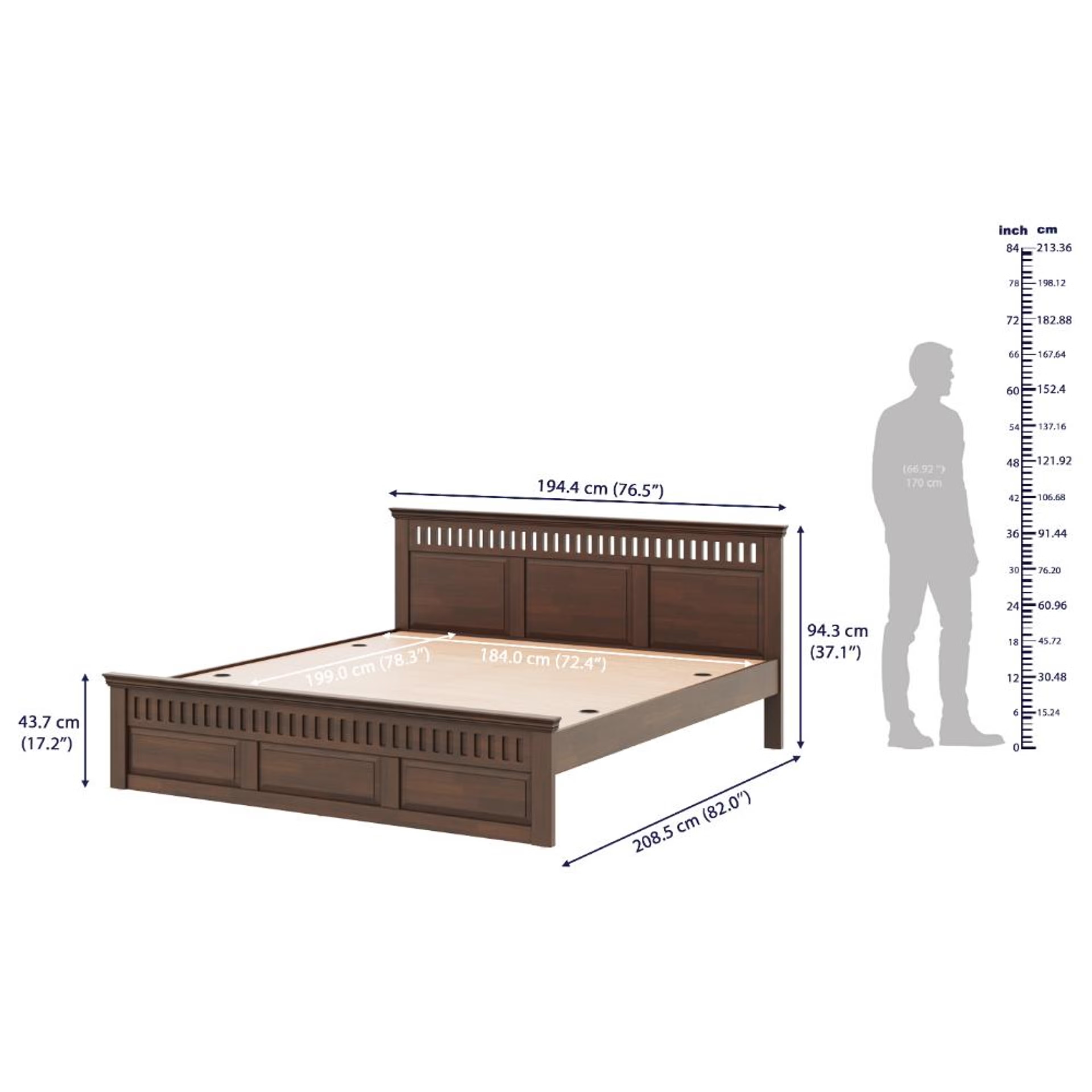 Wakefit Pegasi King Non Storage Bed King - 78" x 72 7 Wakefit Pegasi King Non Storage Bed King - 78" x 72\