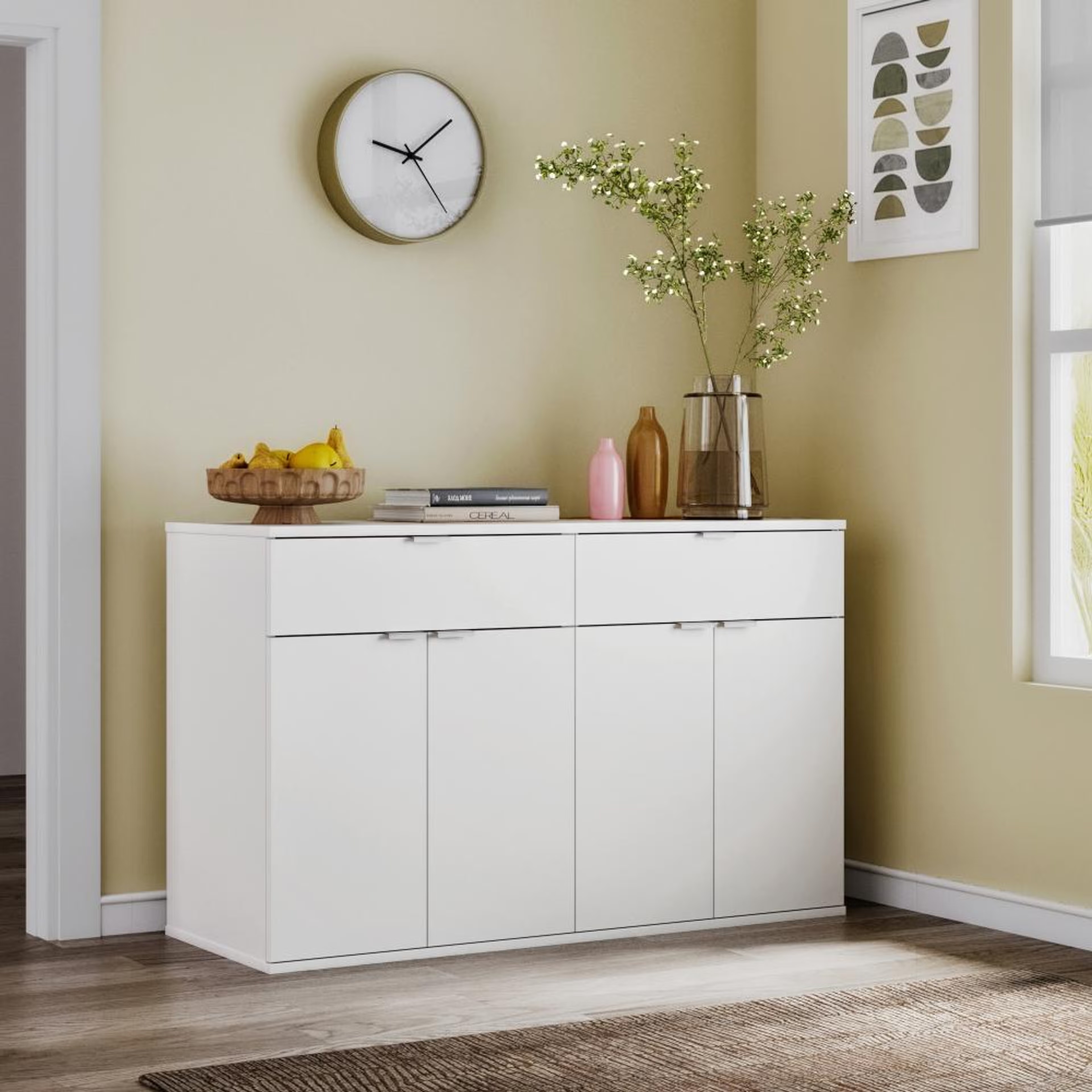 Wakefit Kimani Sideboard - Frosty White Frosty White