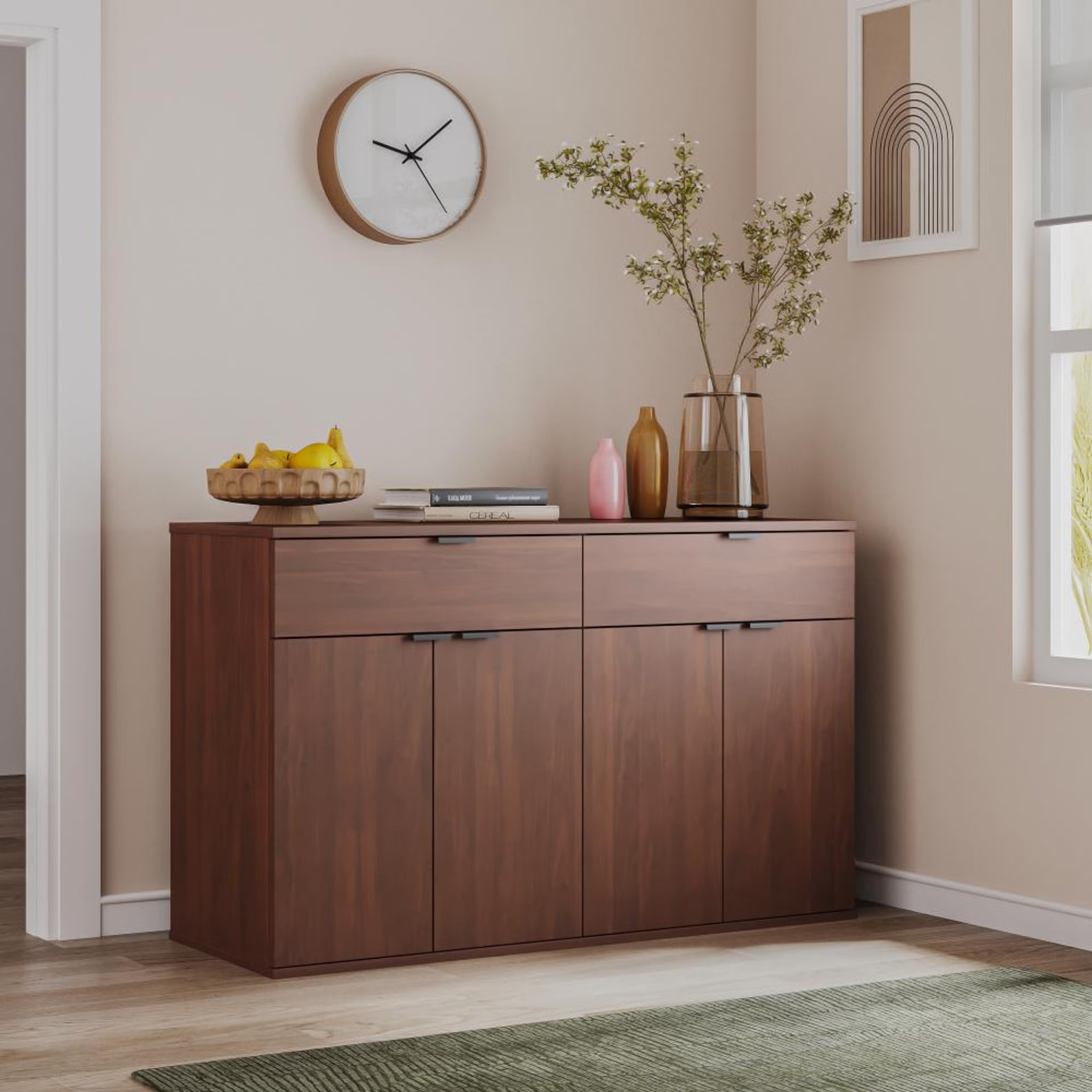 Wakefit Kimani Sideboard - Columbian Walnut Columbian Walnut