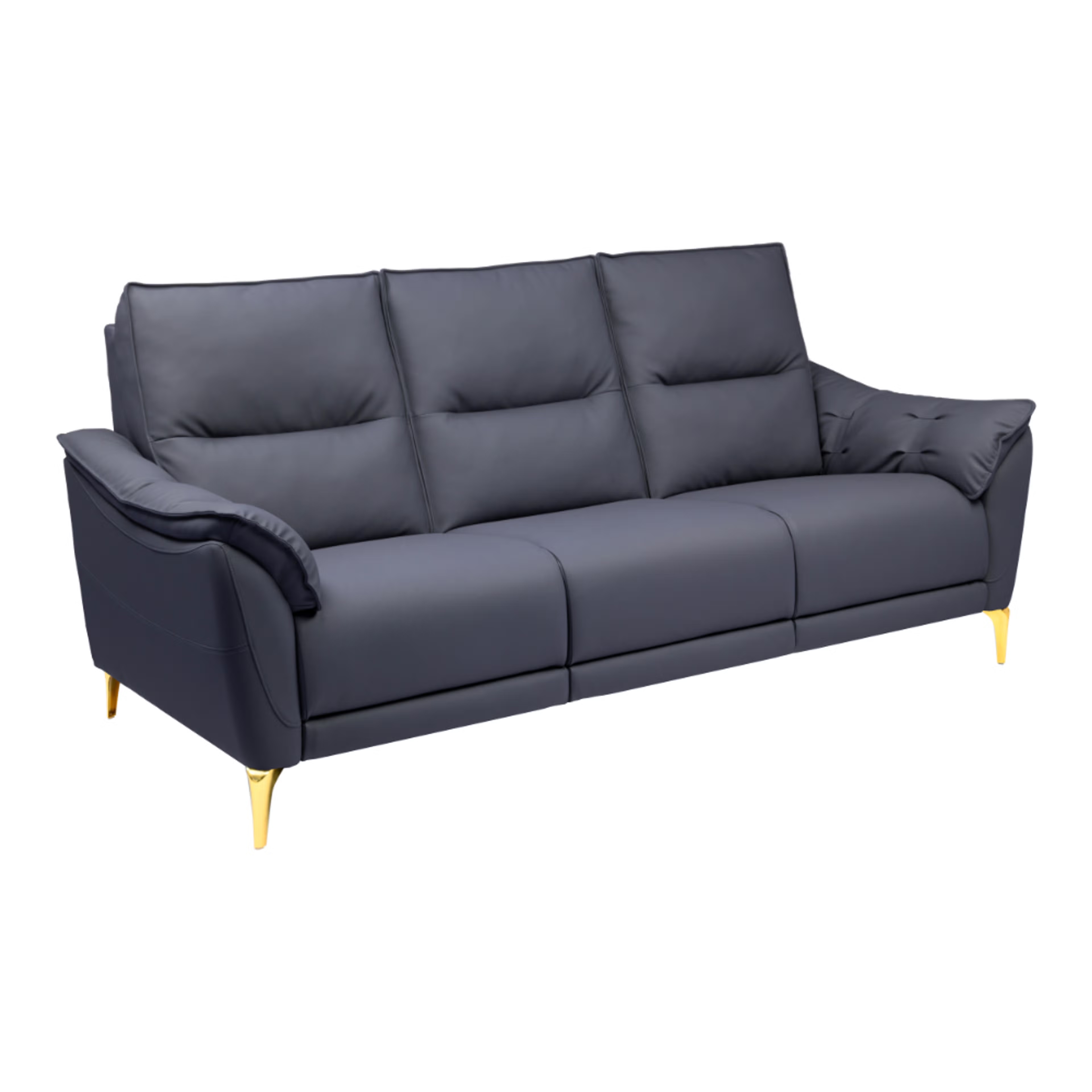 Home 38 Wakefit Tuvalu Sofa without Motion - Three Seater Regular, Standard, Without Motion, 3 Seater, Blue