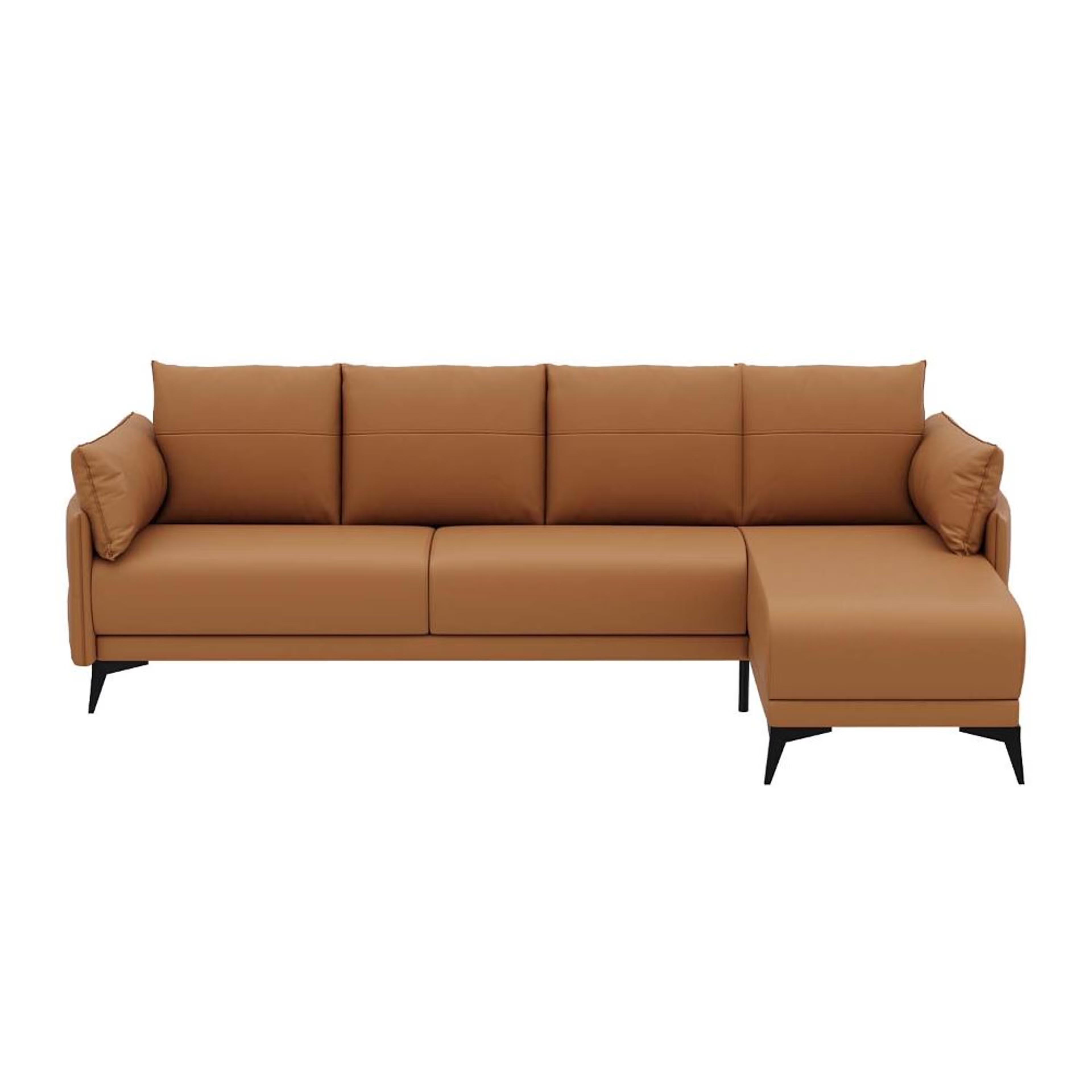 Home 33 Komodo (3 Seater+ Right Aligned Chaise) Sectional, Set (3 Seater + Right Aligned Chaise), Camel