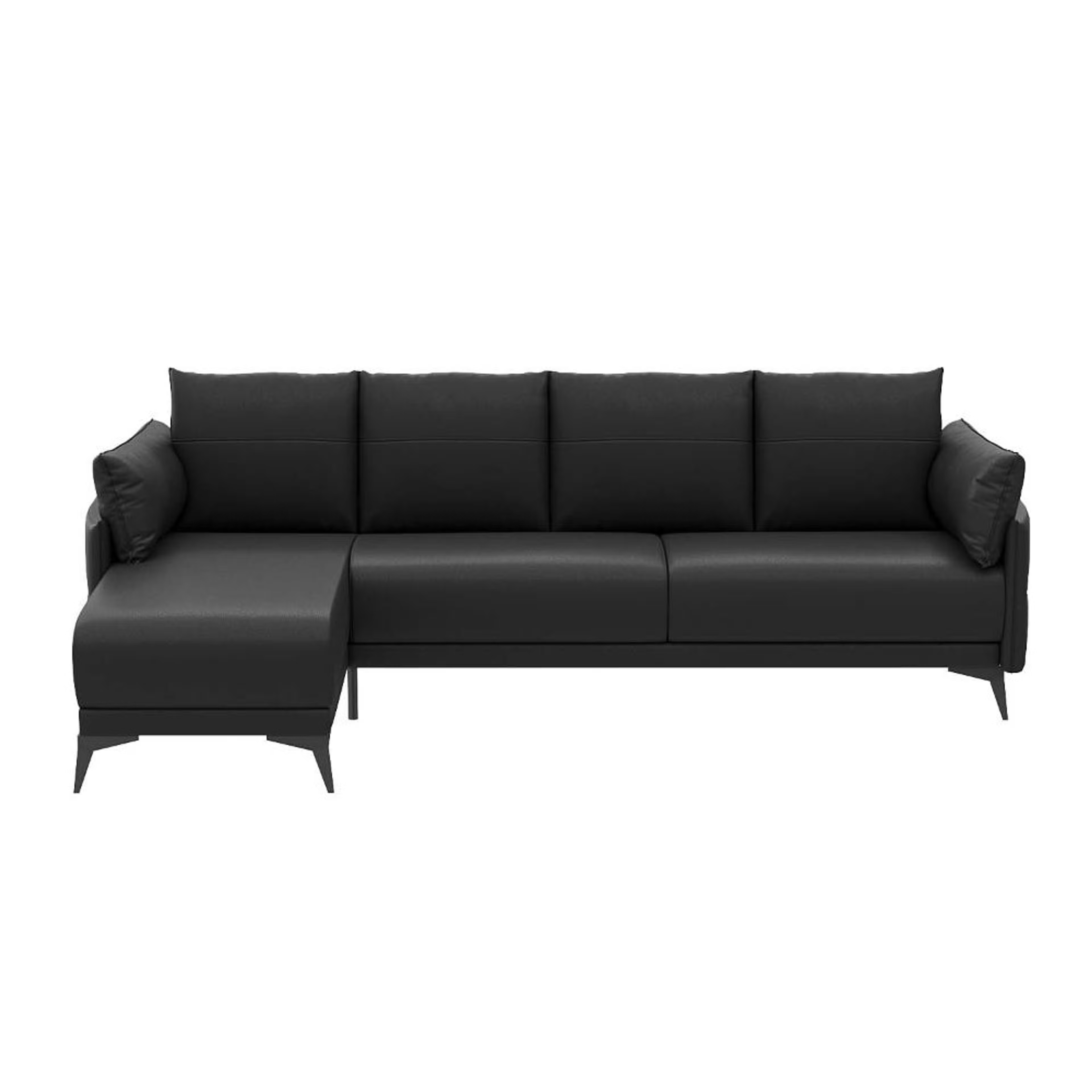Komodo (3 Seater + Left Aligned Chaise) Sectional, Set (3 Seater + Left Aligned Chaise), Black