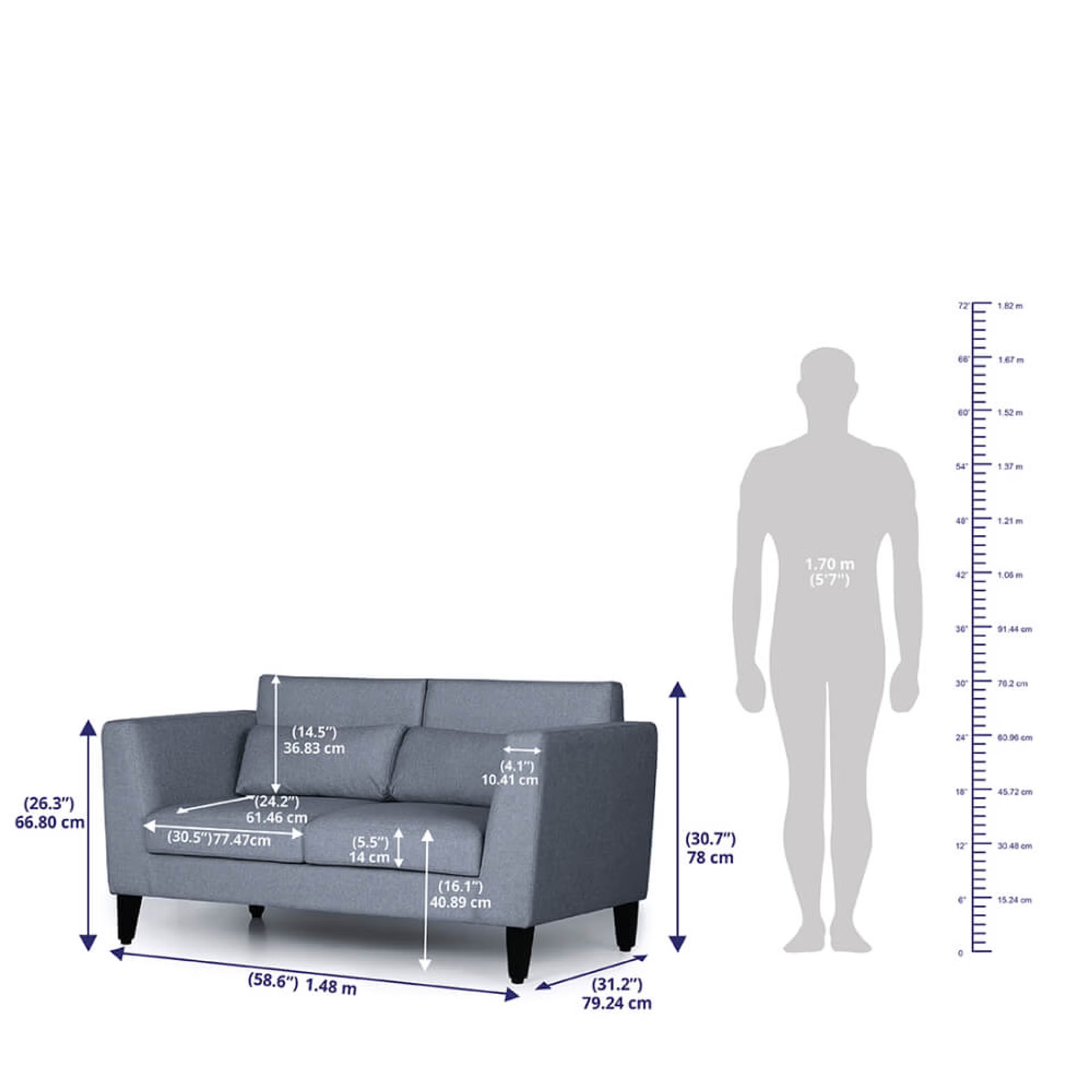 Wakefit SnoozePro Sofa Set Regular, 3 Seater + 2 Seater + 1 Seater, Omega Blue 12 Wakefit SnoozePro Sofa Set Regular, 3 Seater + 2 Seater + 1 Seater, Omega Blue