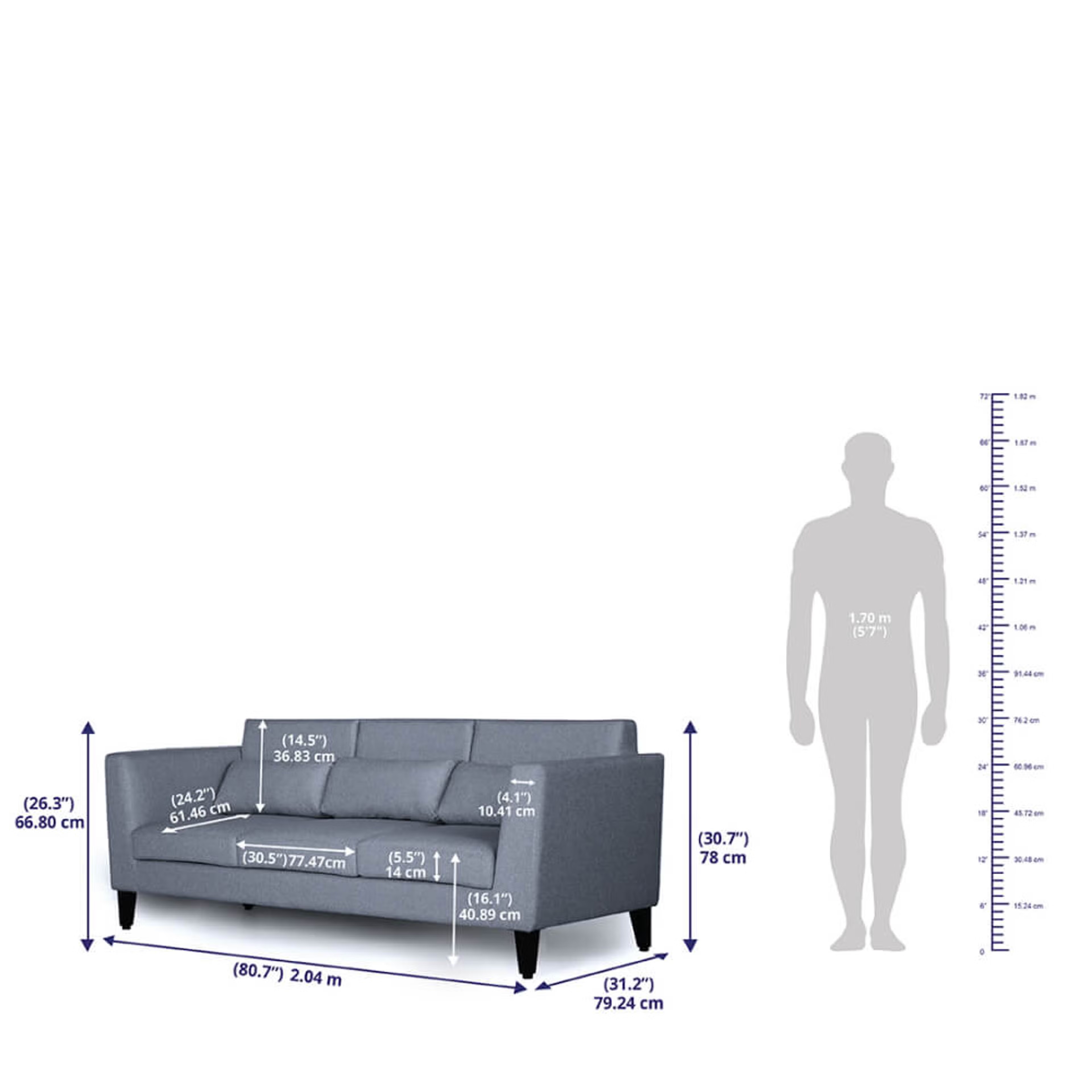 Wakefit SnoozePro Sofa Set Regular, 3 Seater + 2 Seater + 1 Seater, Omega Blue 8 Wakefit SnoozePro Sofa Set Regular, 3 Seater + 2 Seater + 1 Seater, Omega Blue