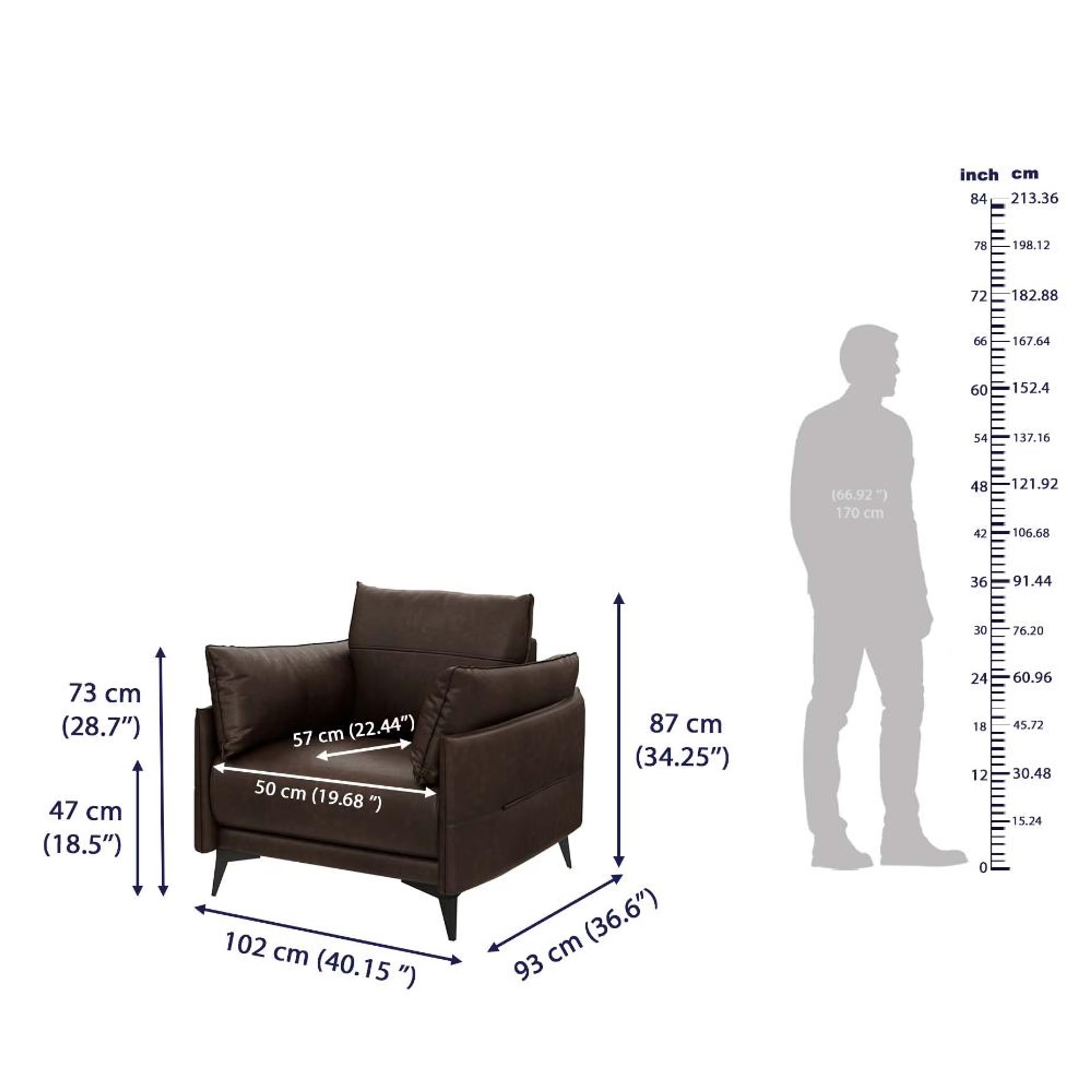 Wakefit Komodo Sofa Set (3+2+1) Seater Regular, Set (3+2+1), Brown 10 Wakefit Komodo Sofa Set (3+2+1) Seater Regular, Set (3+2+1), Brown