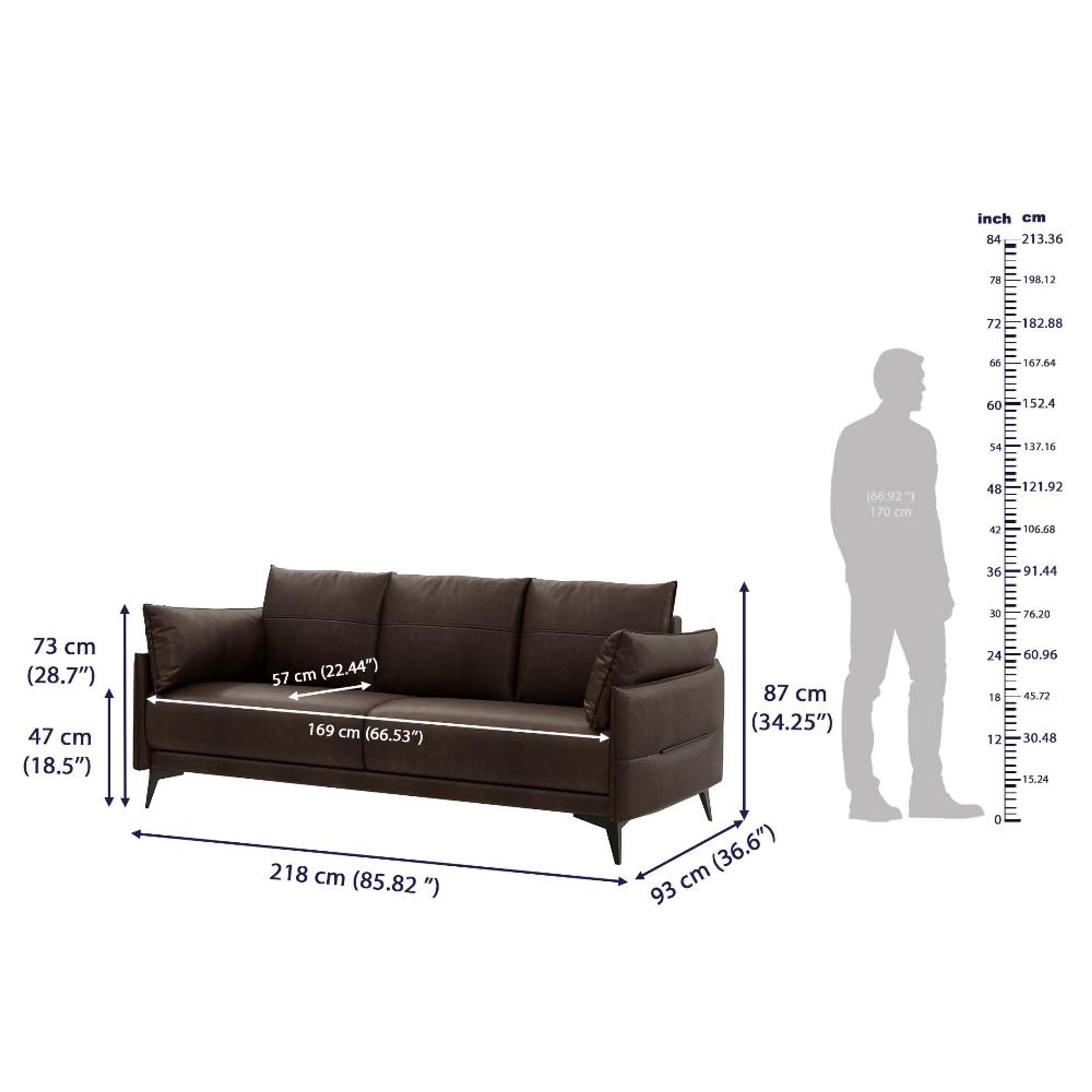 Wakefit Komodo Sofa Set (3+2+1) Seater Regular, Set (3+2+1), Brown 8 Wakefit Komodo Sofa Set (3+2+1) Seater Regular, Set (3+2+1), Brown
