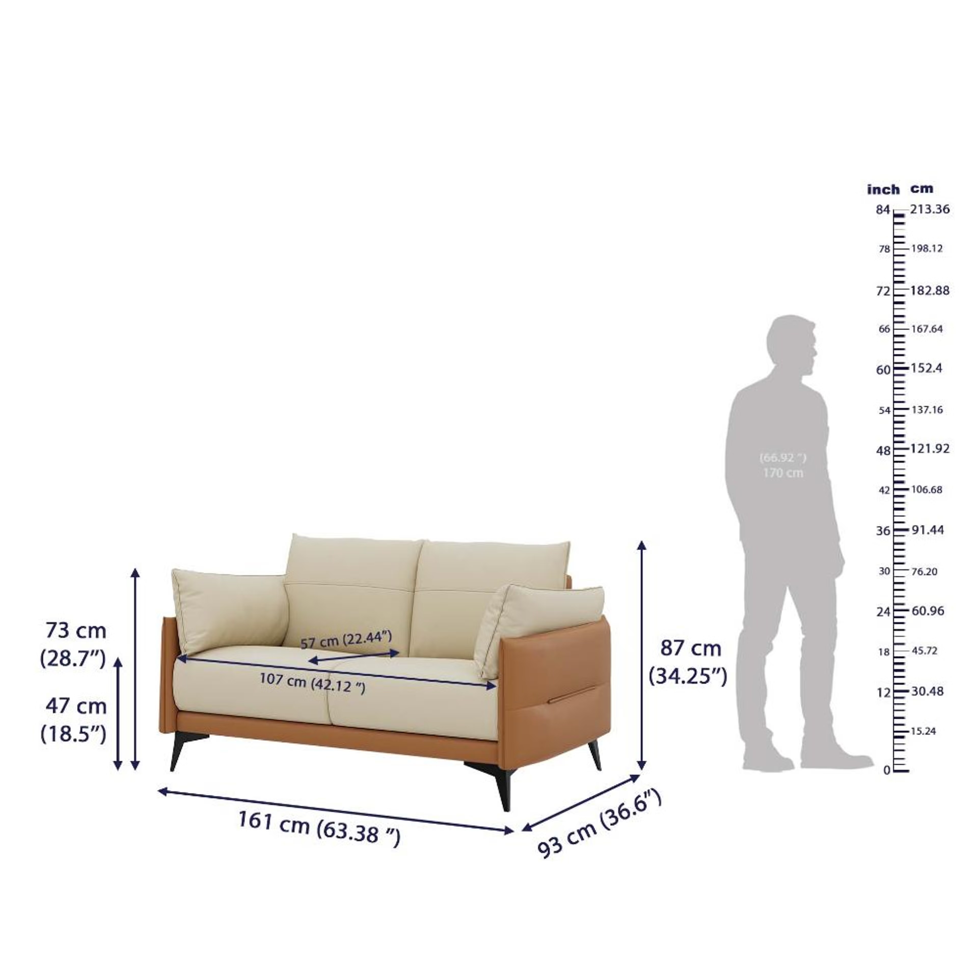Wakefit Komodo Sofa Set (2+1+1) Seater Regular, Set (2+1+1), Camel & Beige 9 Wakefit Komodo Sofa Set (2+1+1) Seater Regular, Set (2+1+1), Camel & Beige