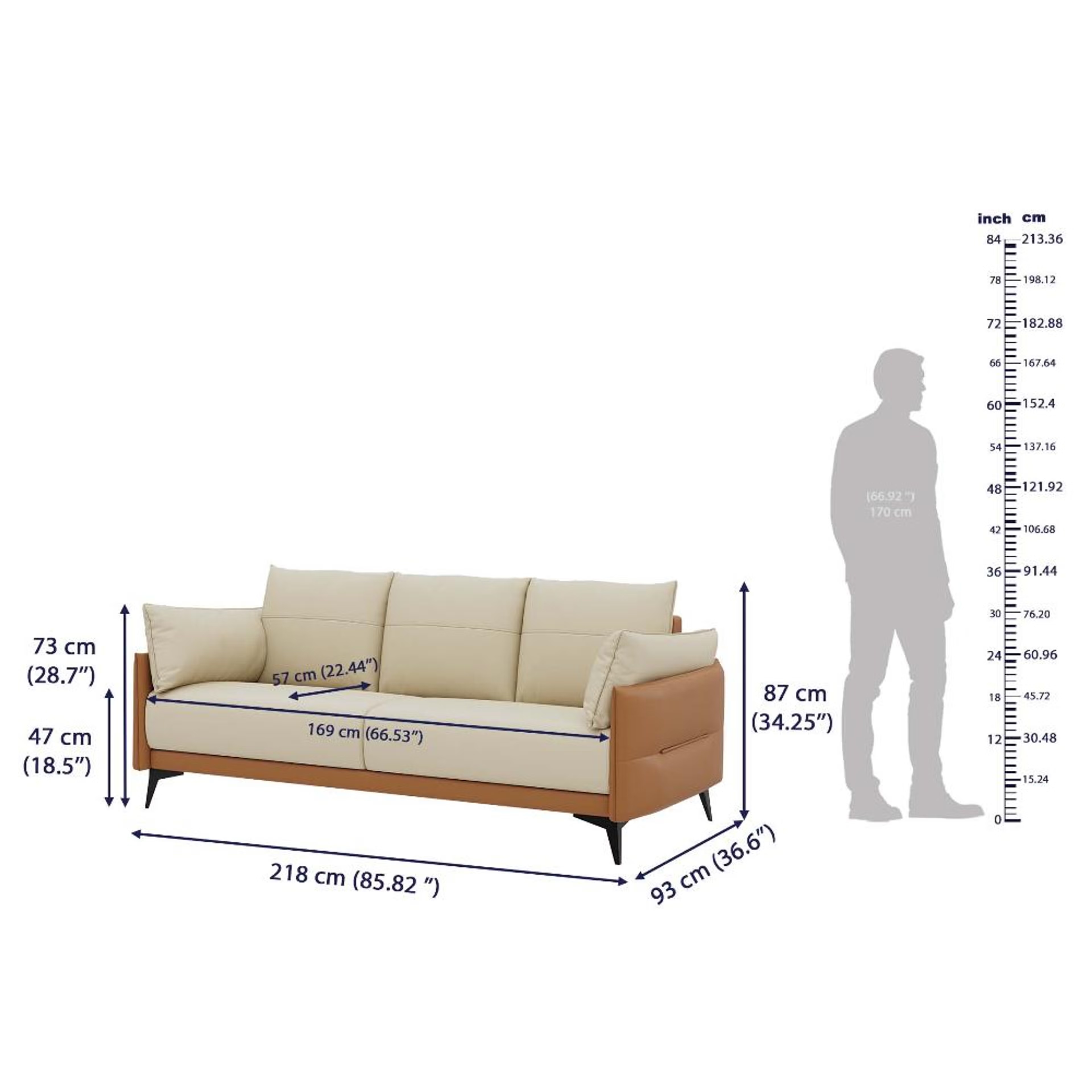 Wakefit Komodo Sofa Set (3+2+1) Seater Regular, Set (3+2+1), Camel & Beige 8 Wakefit Komodo Sofa Set (3+2+1) Seater Regular, Set (3+2+1), Camel & Beige