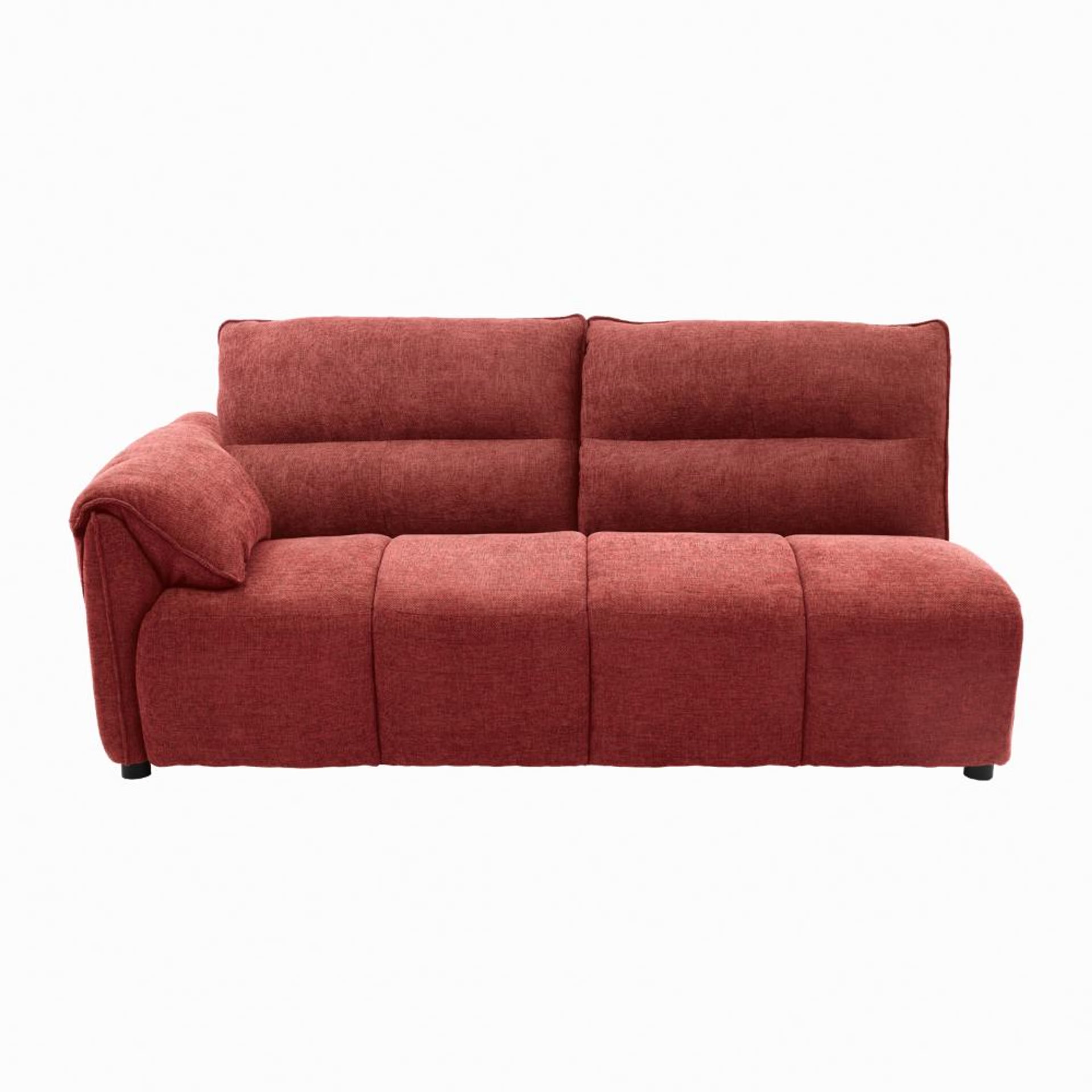 Home 27 Naxos (3 Seater+ Right Aligned Chaise) Sectional, Set (3 Seater + Right Aligned Chaise), Maroon
