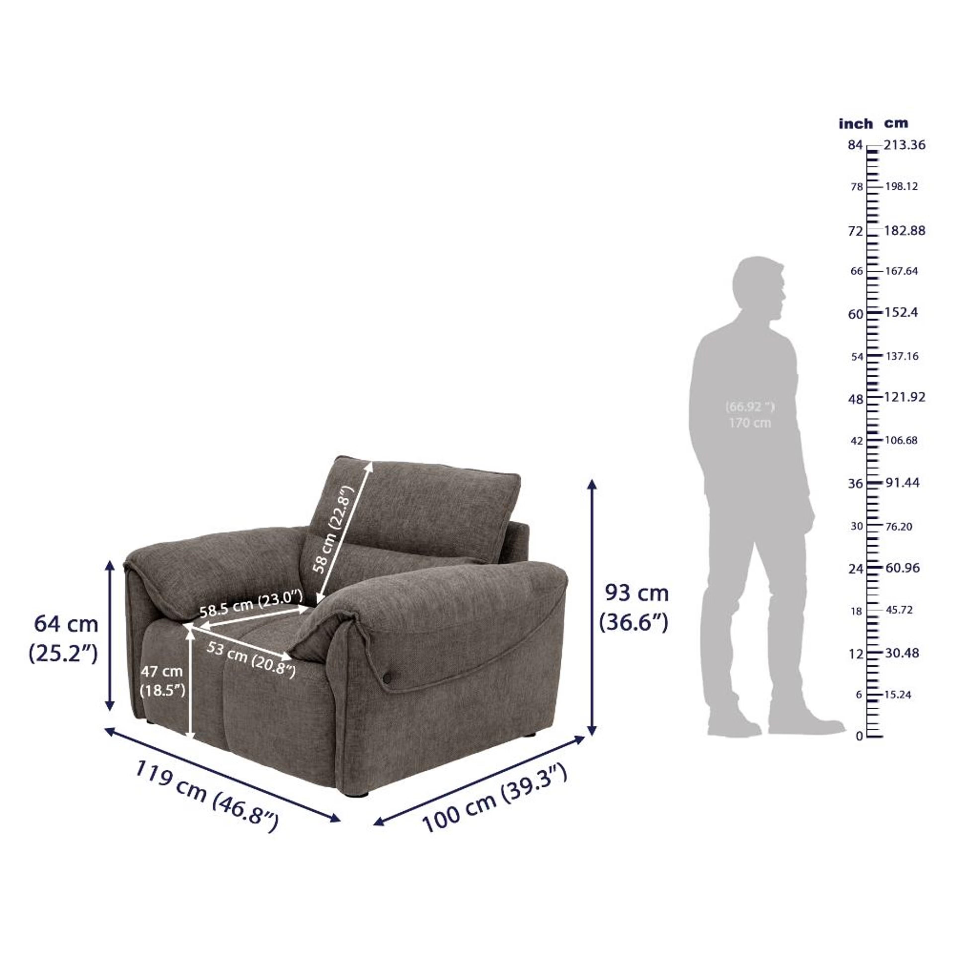 Wakefit Naxos Sofa - Single Seater Regular, 1 Seater, Grey 8 Wakefit Naxos Sofa - Single Seater Regular, 1 Seater, Grey