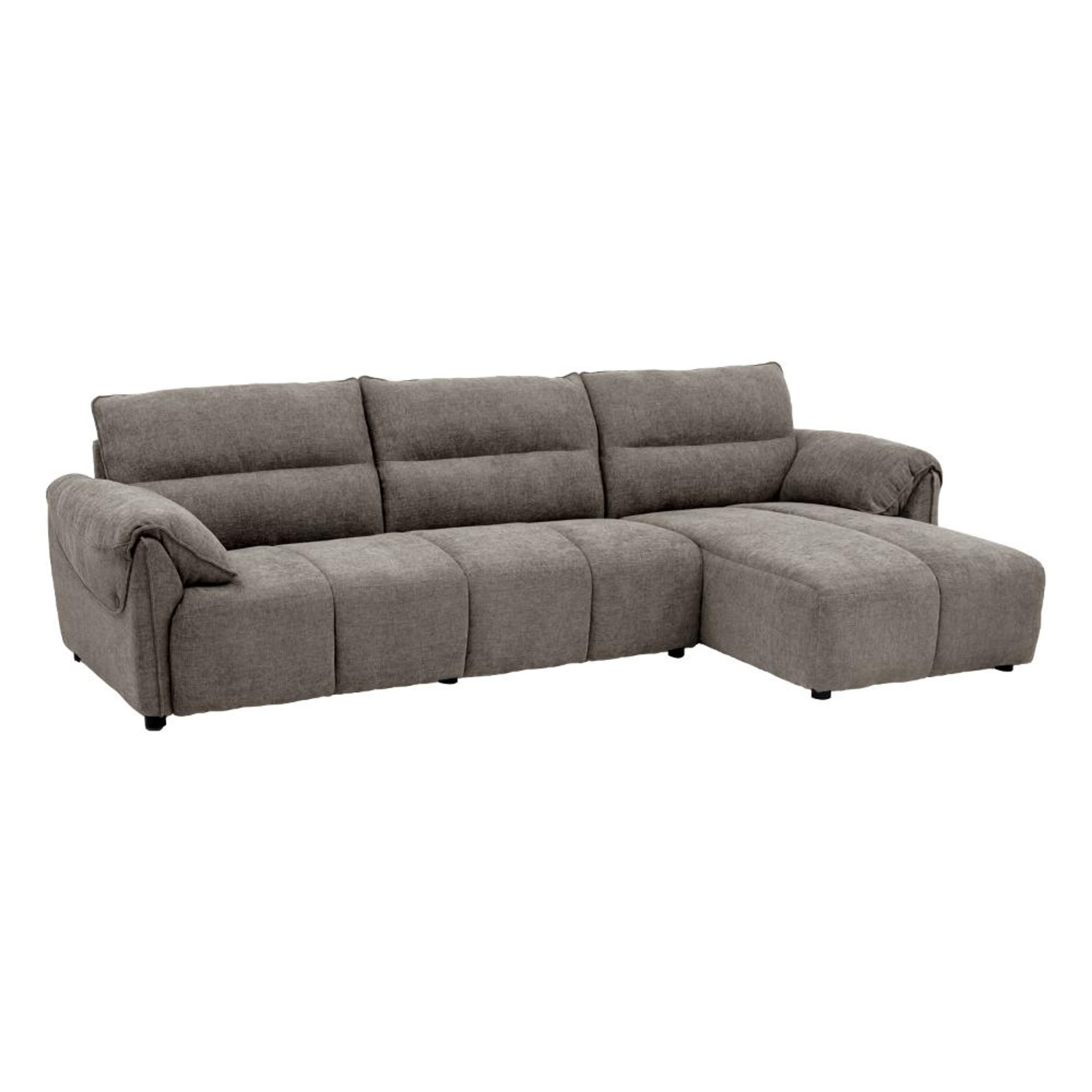 Home 37 Naxos (3 Seater+ Right Aligned Chaise) Sectional, Set (3 Seater + Right Aligned Chaise), Grey
