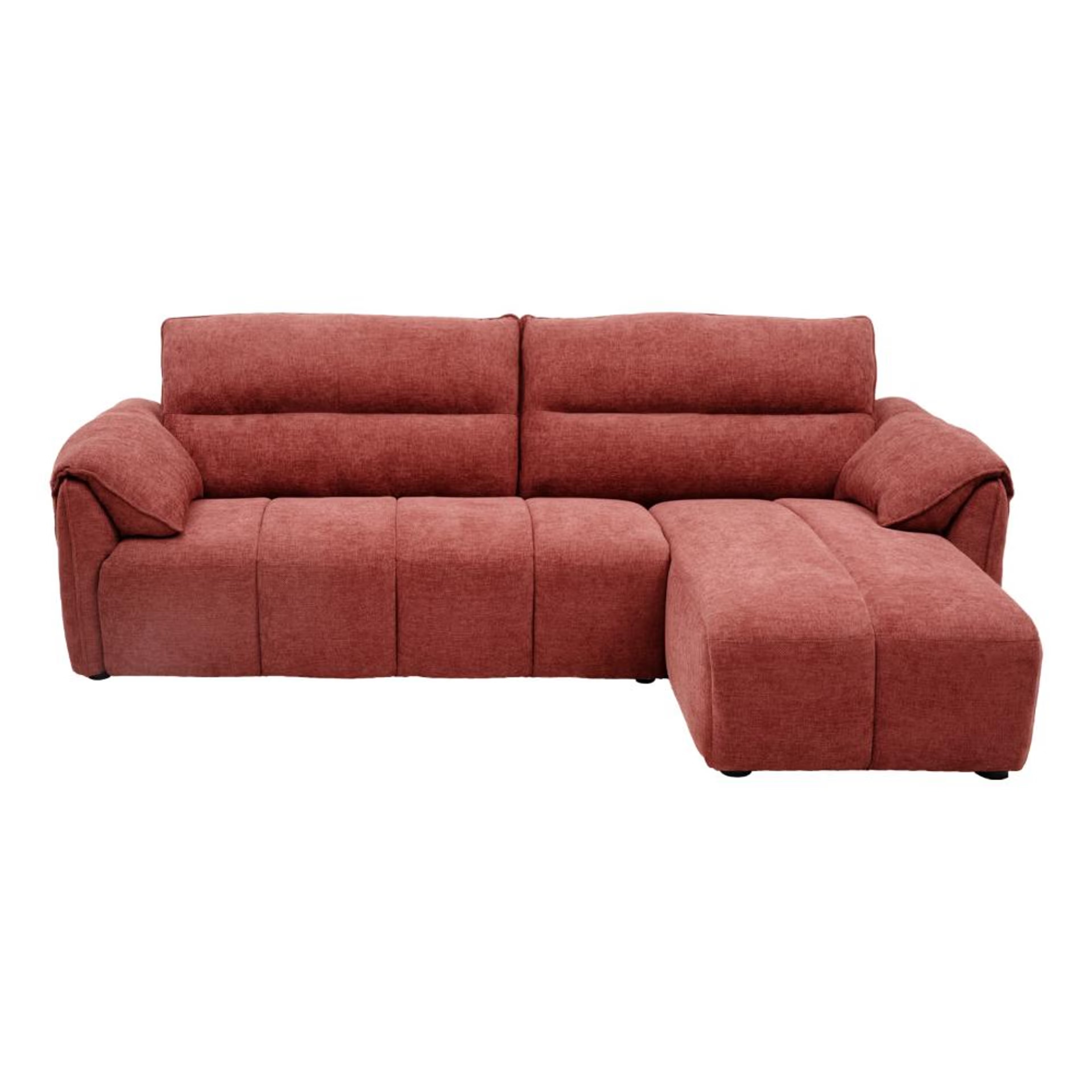 Home 33 Naxos (2 Seater+ Right Aligned Chaise) Sectional, Set (2 Seater + Right Aligned Chaise), Maroon