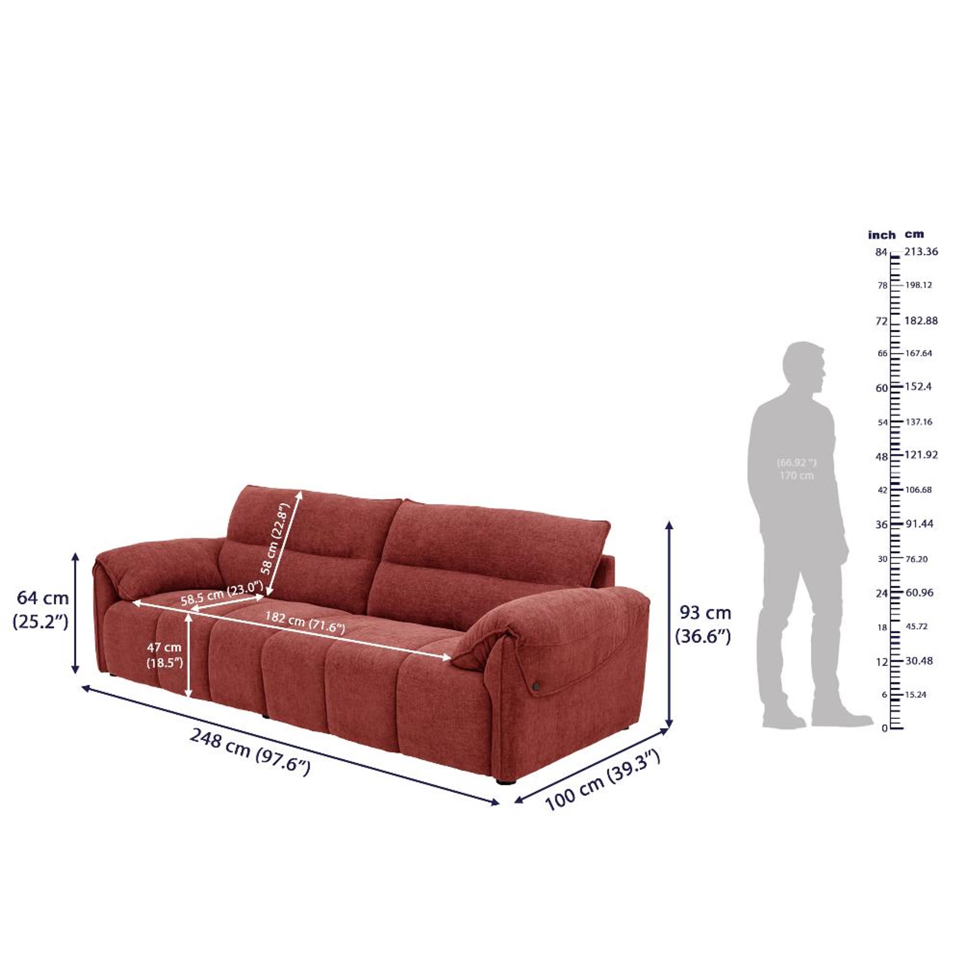 Wakefit Naxos Sofa Set (3+1+1) Seater Regular, Set (3+1+1), Maroon 9 Wakefit Naxos Sofa Set (3+1+1) Seater Regular, Set (3+1+1), Maroon
