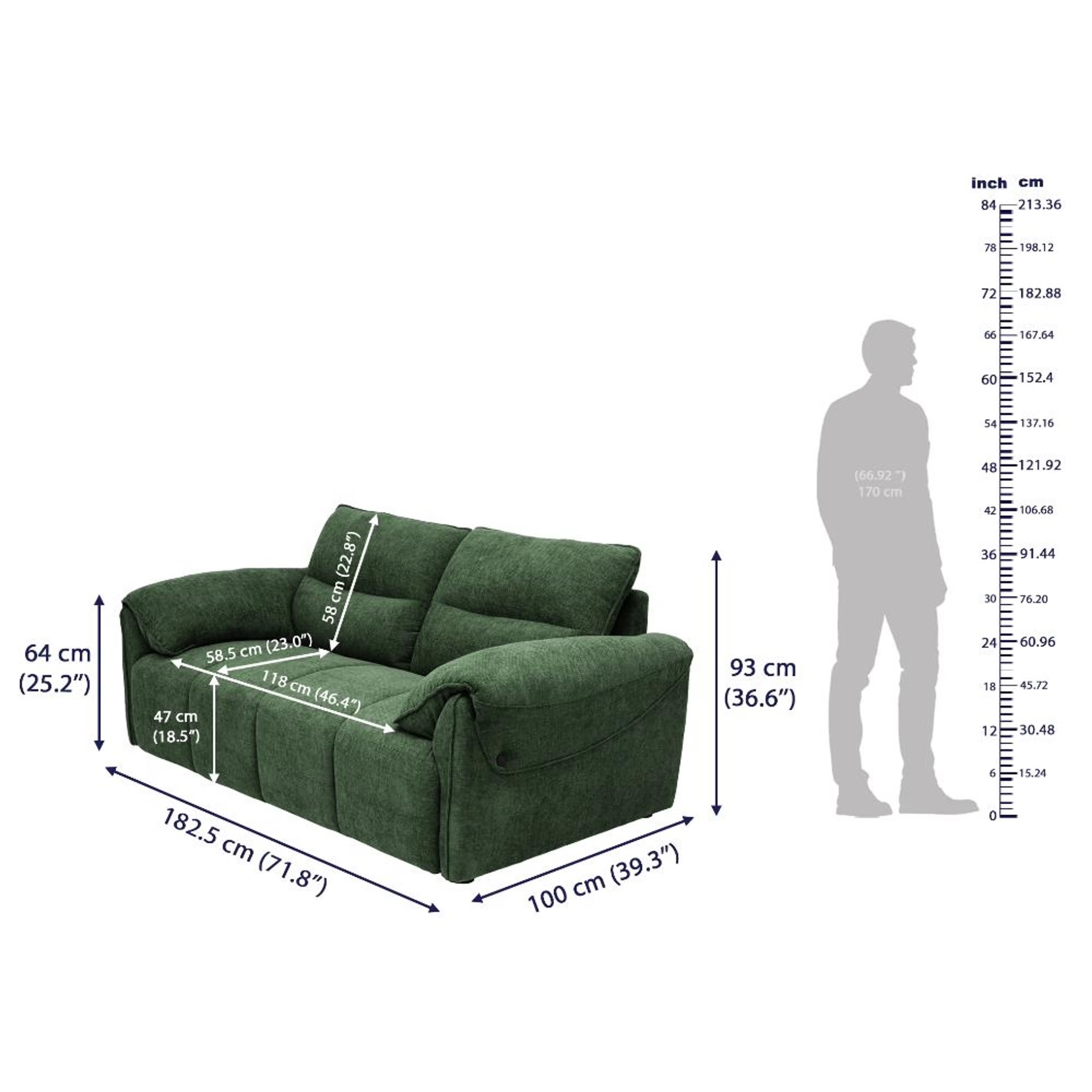 Wakefit Naxos Sofa Set (3+2+1) Seater Regular, Set (3+2+1), Green 9 Wakefit Naxos Sofa Set (3+2+1) Seater Regular, Set (3+2+1), Green
