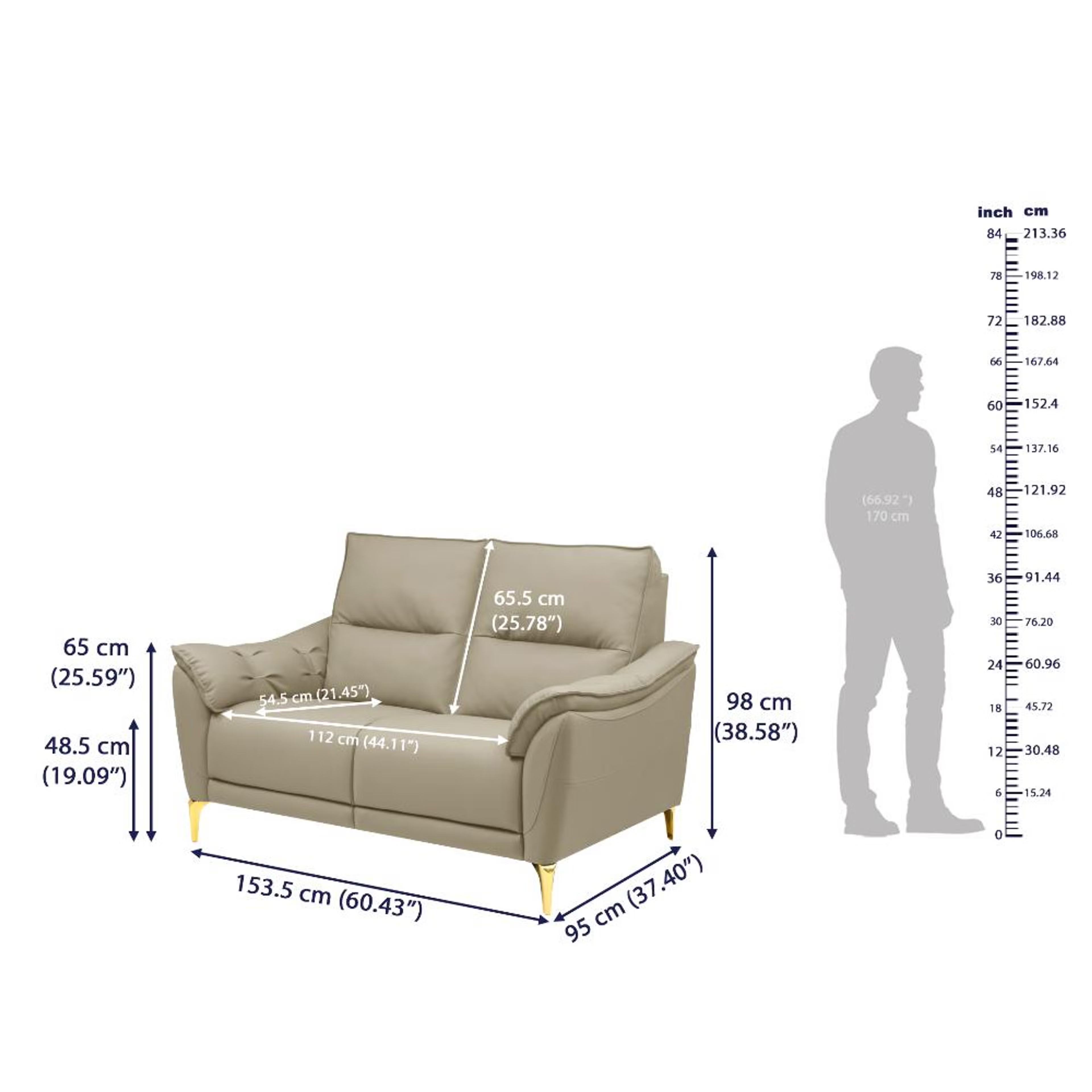 Wakefit Tuvalu Sofa without Motion - Two Seater Regular, Standard, Without Motion, 2 Seater, Beige 8 Wakefit Tuvalu Sofa without Motion - Two Seater Regular, Standard, Without Motion, 2 Seater, Beige