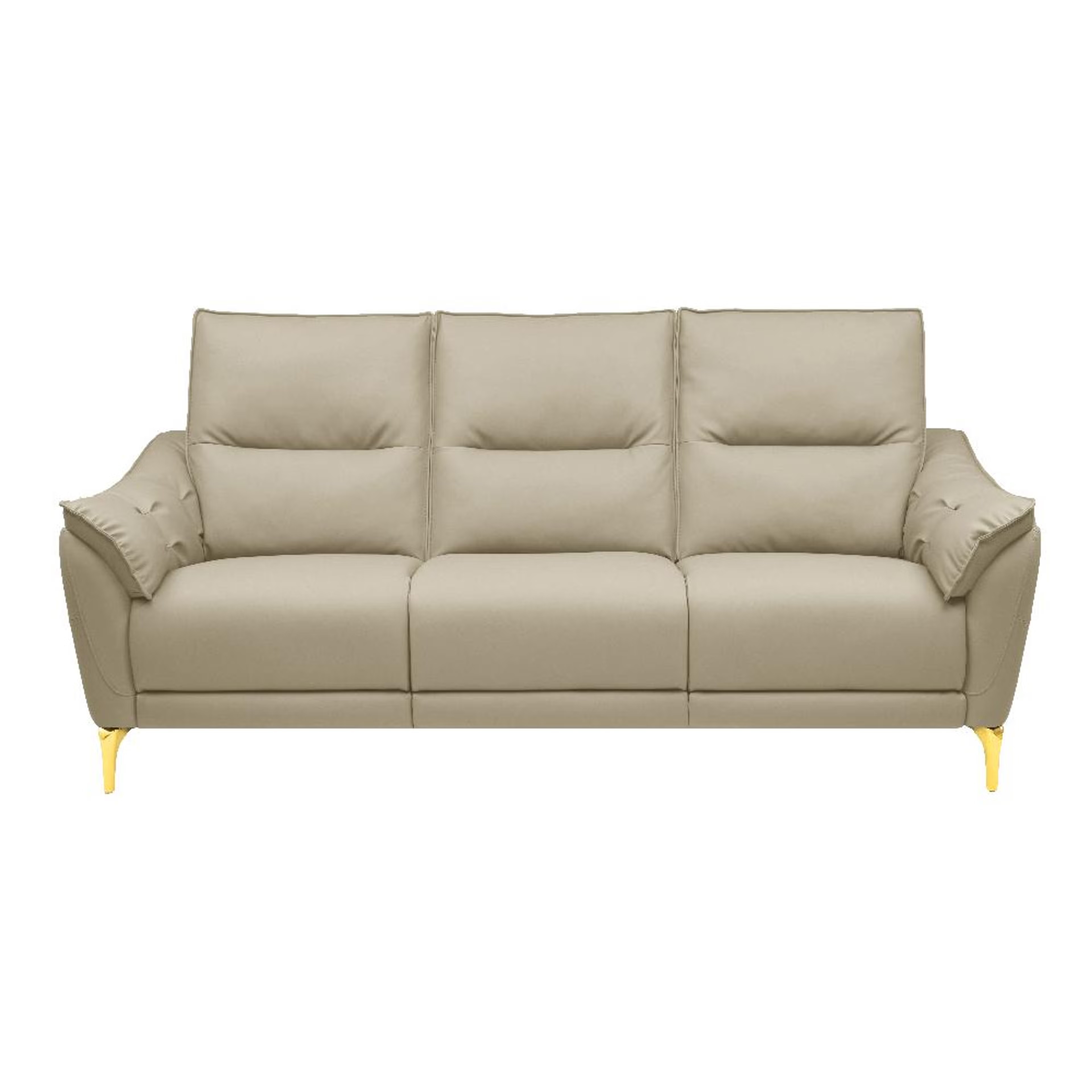 Home 36 Wakefit Tuvalu Sofa without Motion - Three Seater Regular, Standard, Without Motion, 3 Seater, Beige