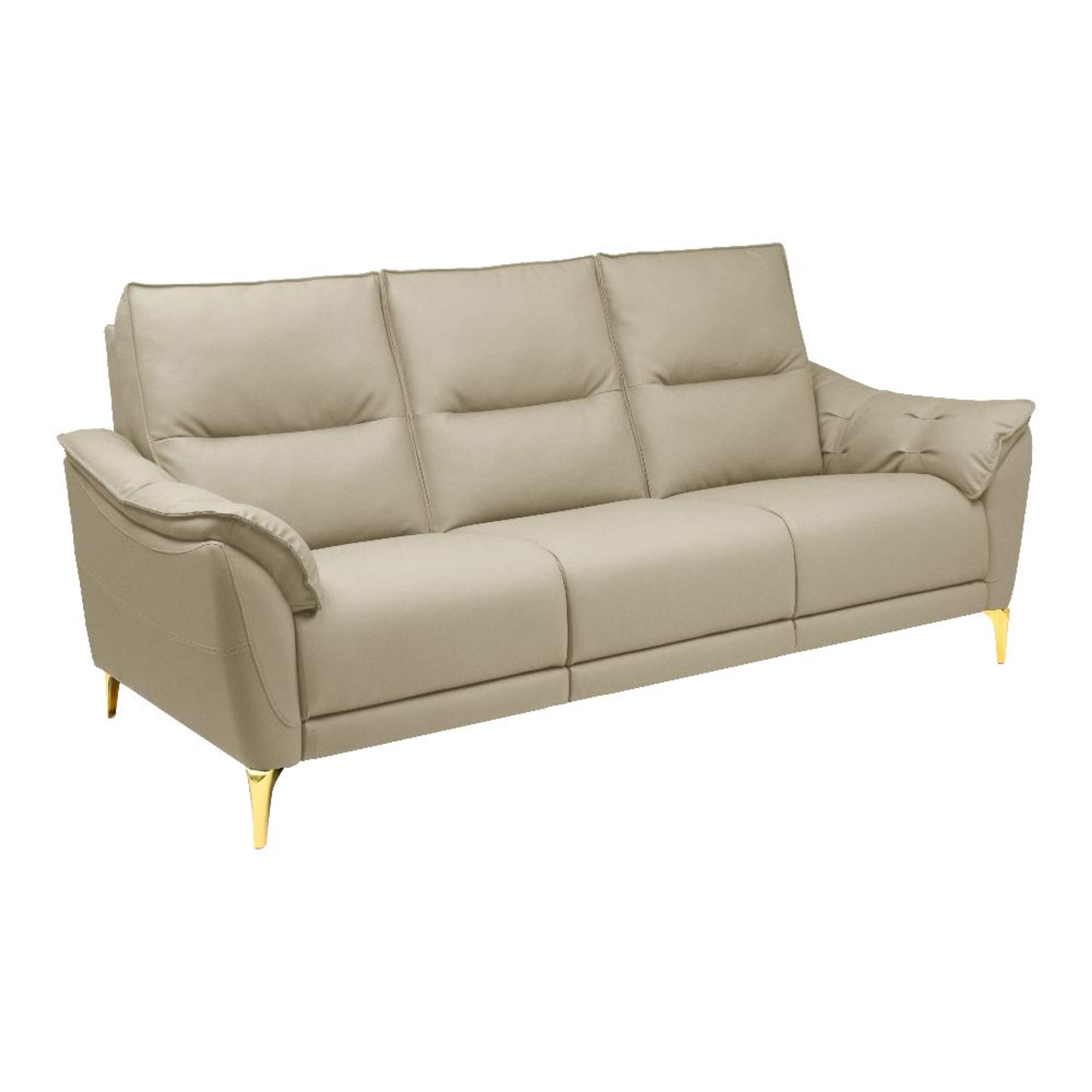 Home 37 Wakefit Tuvalu Sofa without Motion - Three Seater Regular, Standard, Without Motion, 3 Seater, Beige