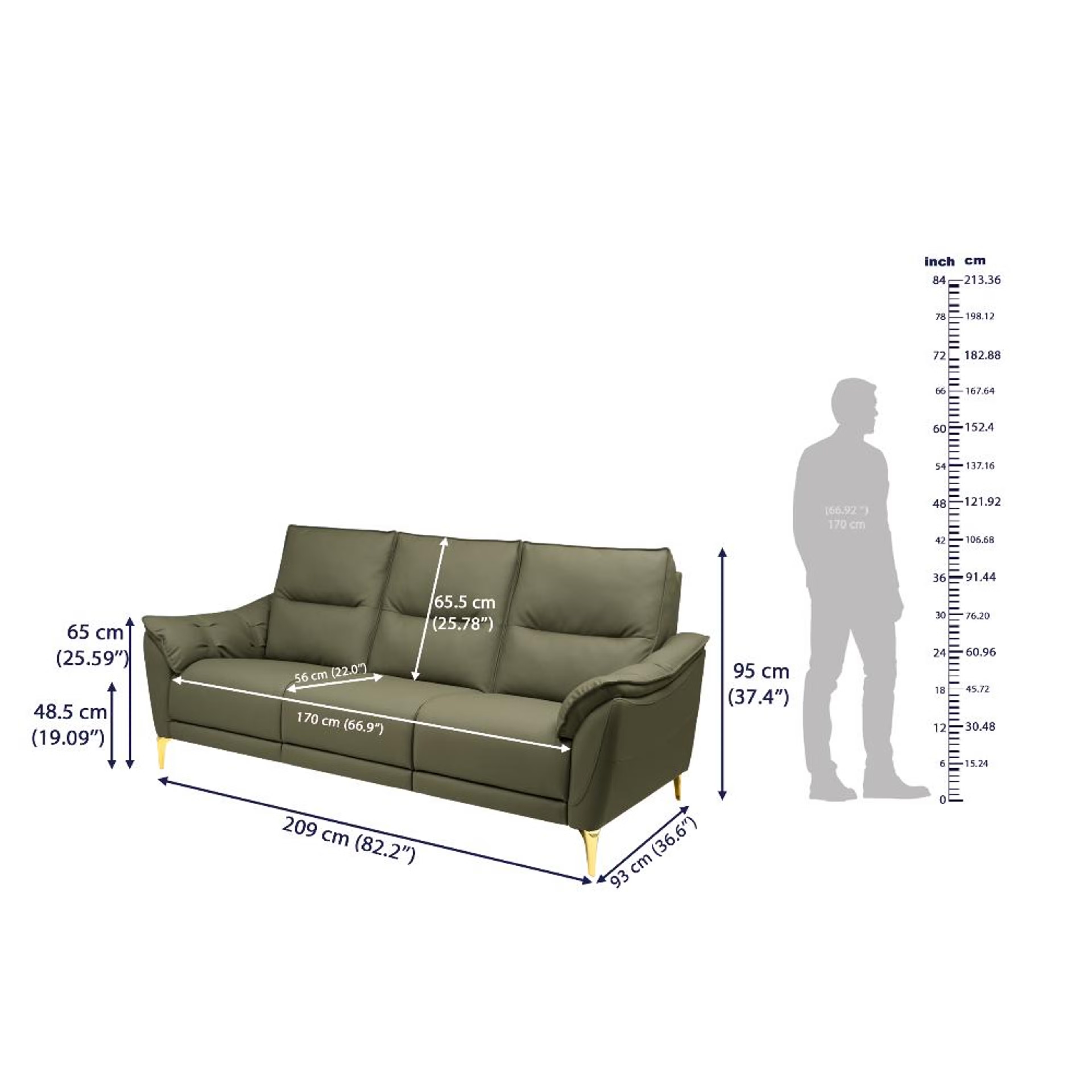 Wakefit Tuvalu without Motion Sofa Set (3+2+1)Seater Regular, Standard, Without Motion, Set (3+2+1), Green 8 Wakefit Tuvalu without Motion Sofa Set (3+2+1)Seater Regular, Standard, Without Motion, Set (3+2+1), Green