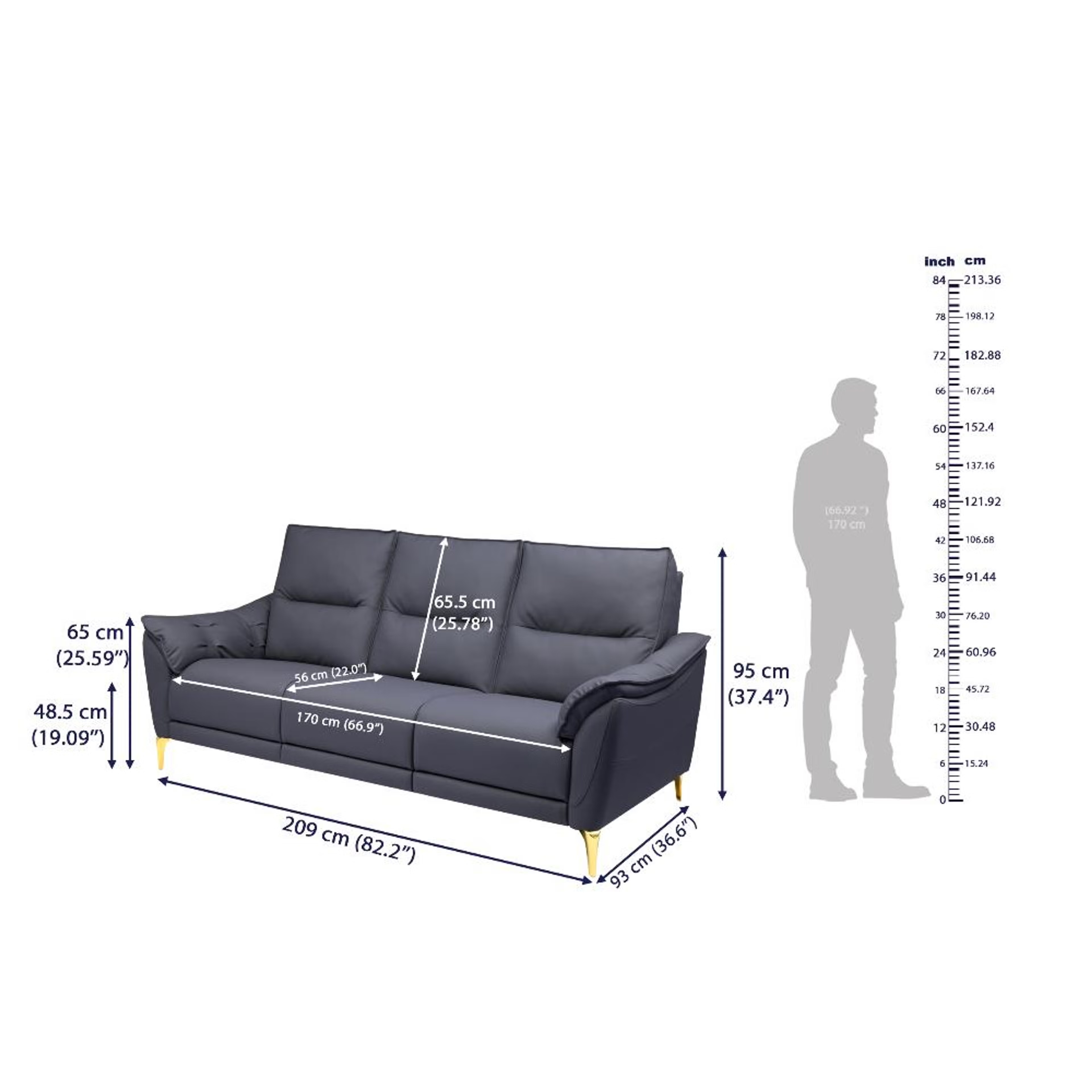 Wakefit Tuvalu without Motion Sofa Set (3+1+1) Seater Regular, Standard, Without Motion, Set (3+1+1), Blue 9 Wakefit Tuvalu without Motion Sofa Set (3+1+1) Seater Regular, Standard, Without Motion, Set (3+1+1), Blue